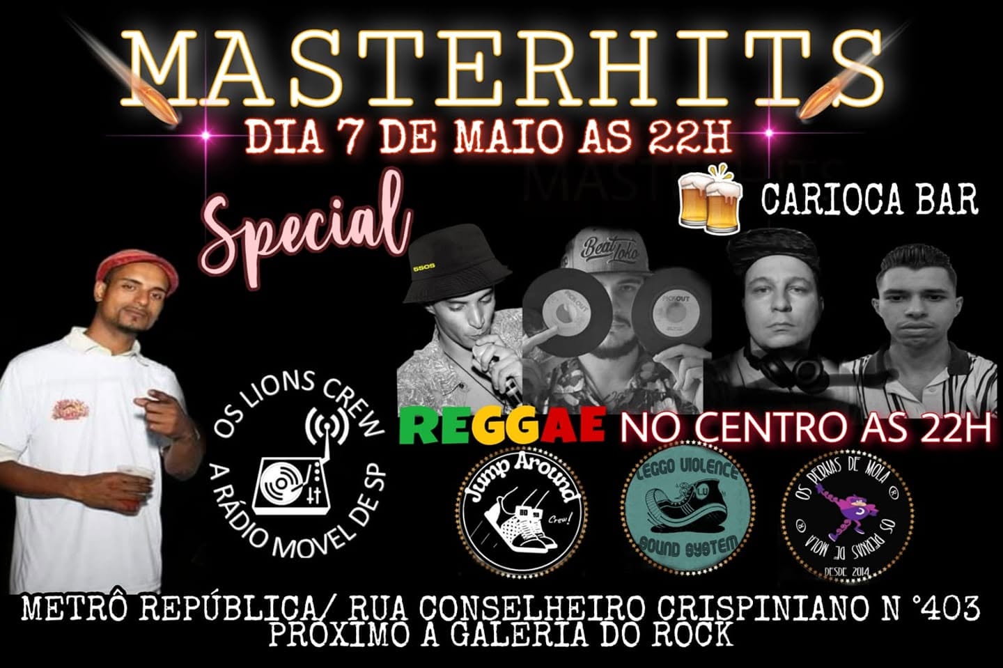 HOJE 4° ☆ MASTERHITS ☆ OS LIONS & CONVIDADOS ☆
