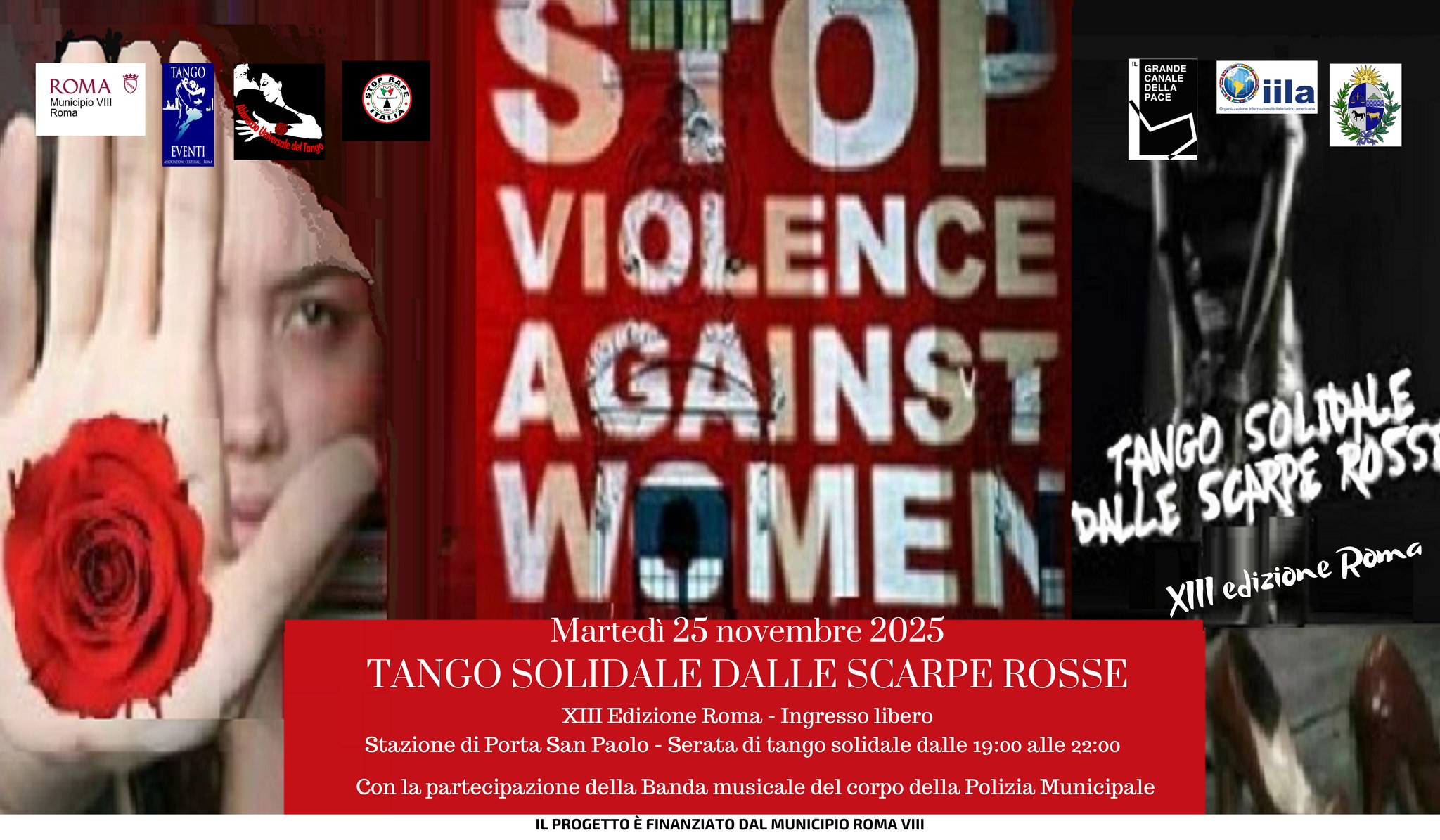 TANGO SOLIDALE DALLE SCARPE ROSSE XIII Ed. 2025 Stazione di Porta S. Paolo Roma