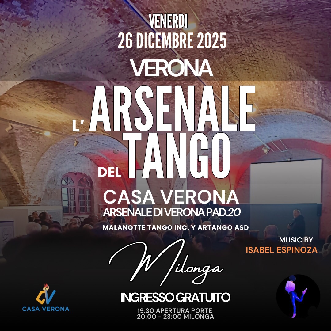 Milonga gratuita all'Arsenale di Verona - Casa Verona pad. 20w