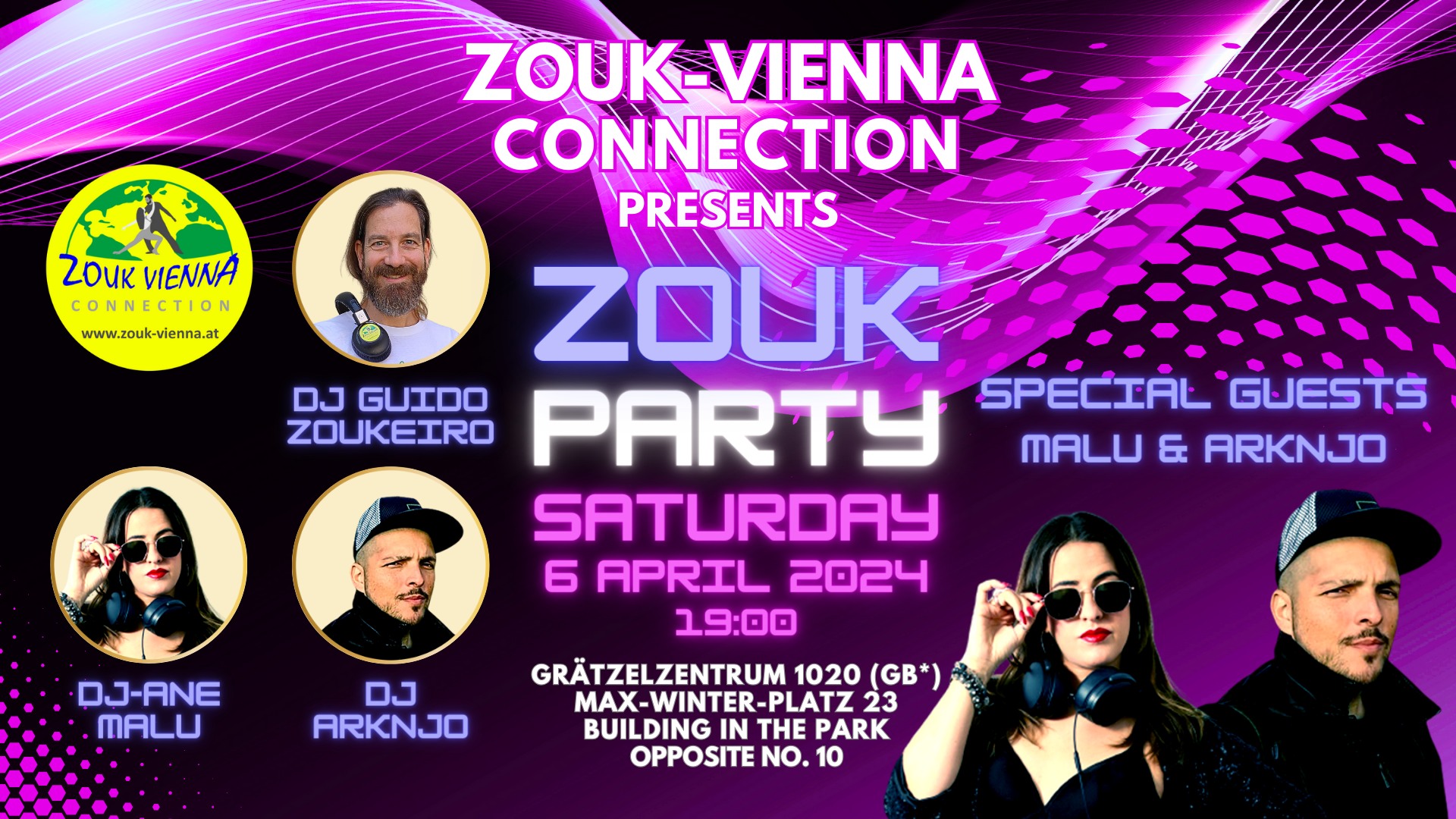 Zouk Party & Community Dinner with Malu & Arknjo 6 APR 2024