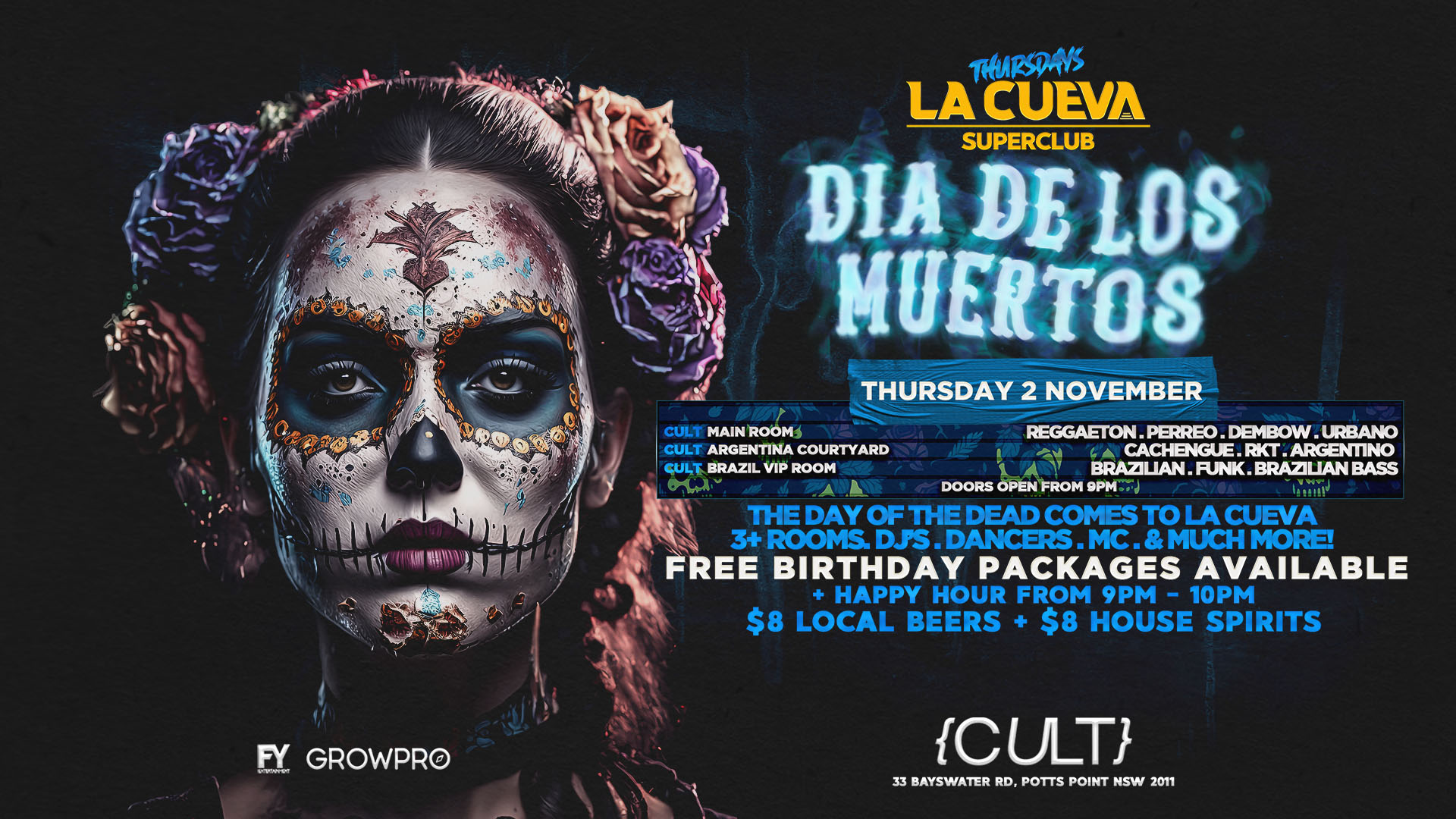 La Cueva Superclub THURSDAYS THU 02 NOV DIA DE LOS MUERTOS