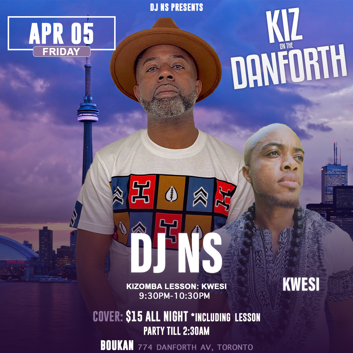 Kiz On The Danforth w DJ NS & Guest Instructor Kwesi