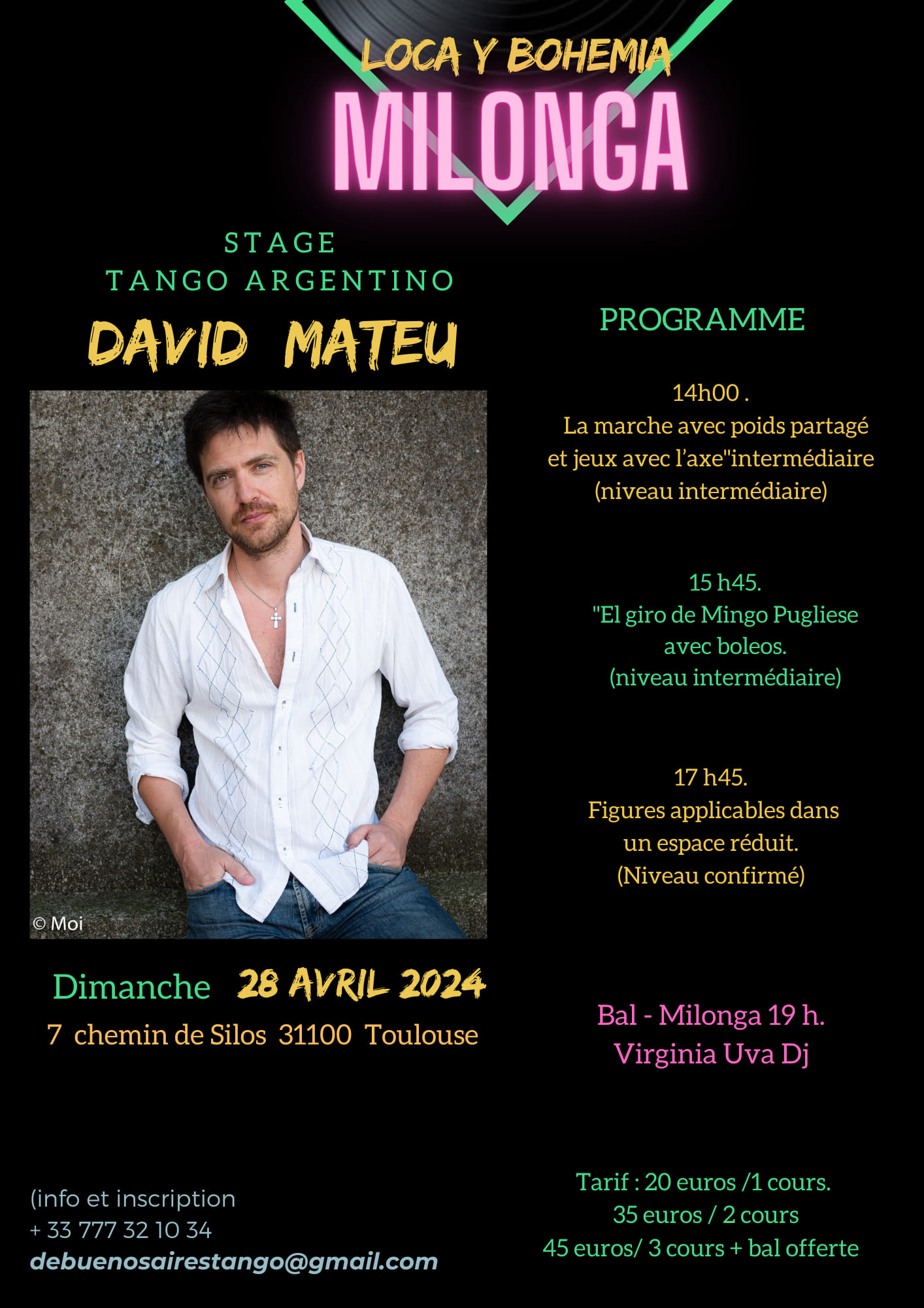 Loca y bohemia Milonga+ stage David Mateu
