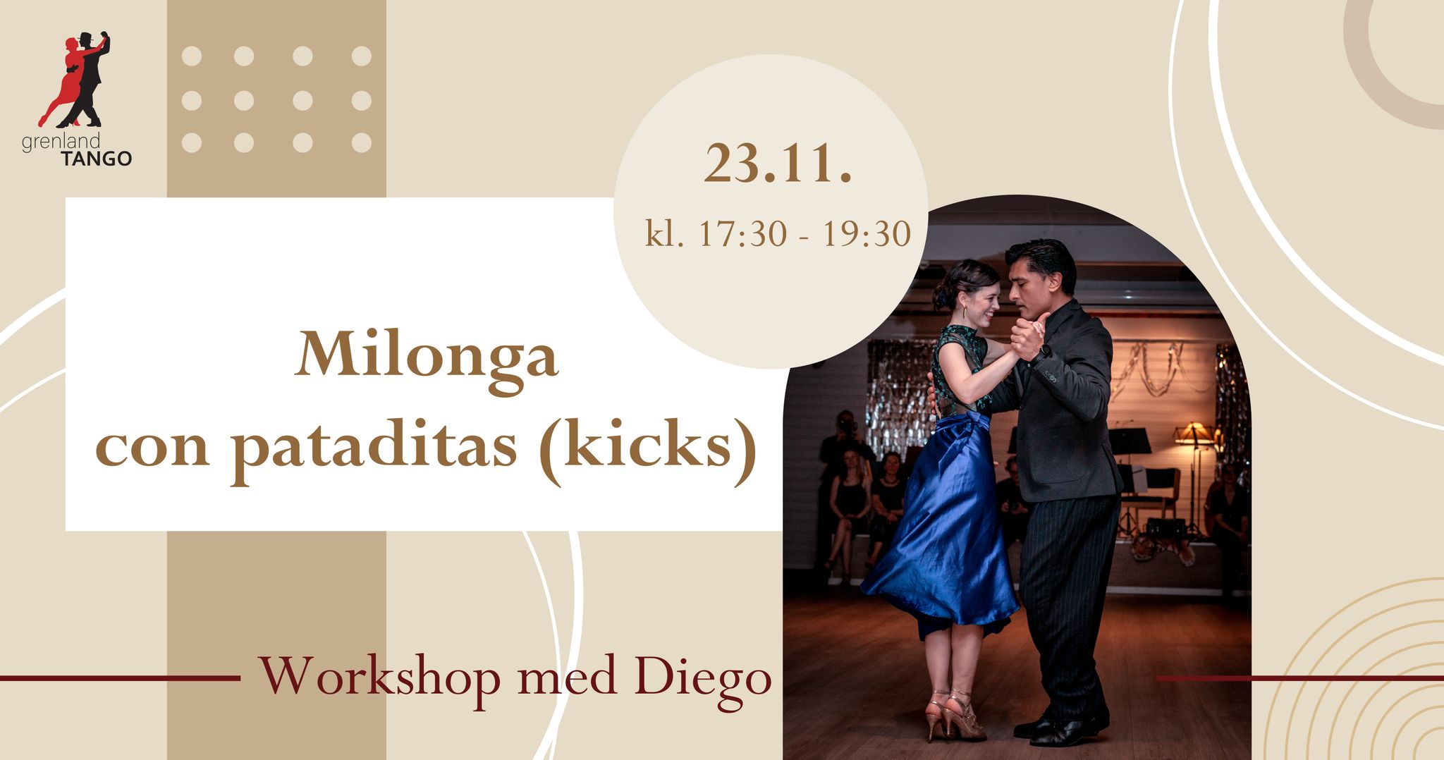 Workshop med Diego 23.11. - Milonga con pataditas (kicks)