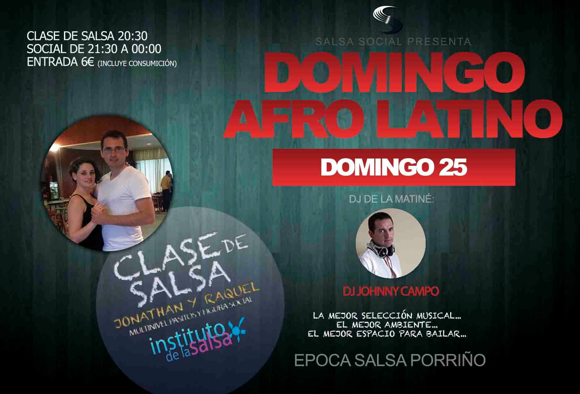 DOMINGO AFROLATINO CLASE DE SALSA Y SOCIAL