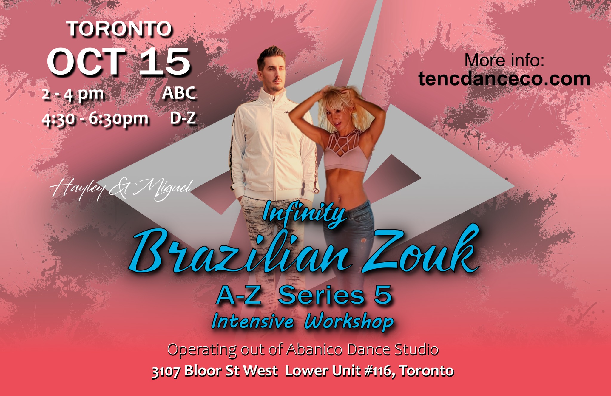 Brazilian Zouk Workshops A-Z Series 5 with Hayley & Miguel
