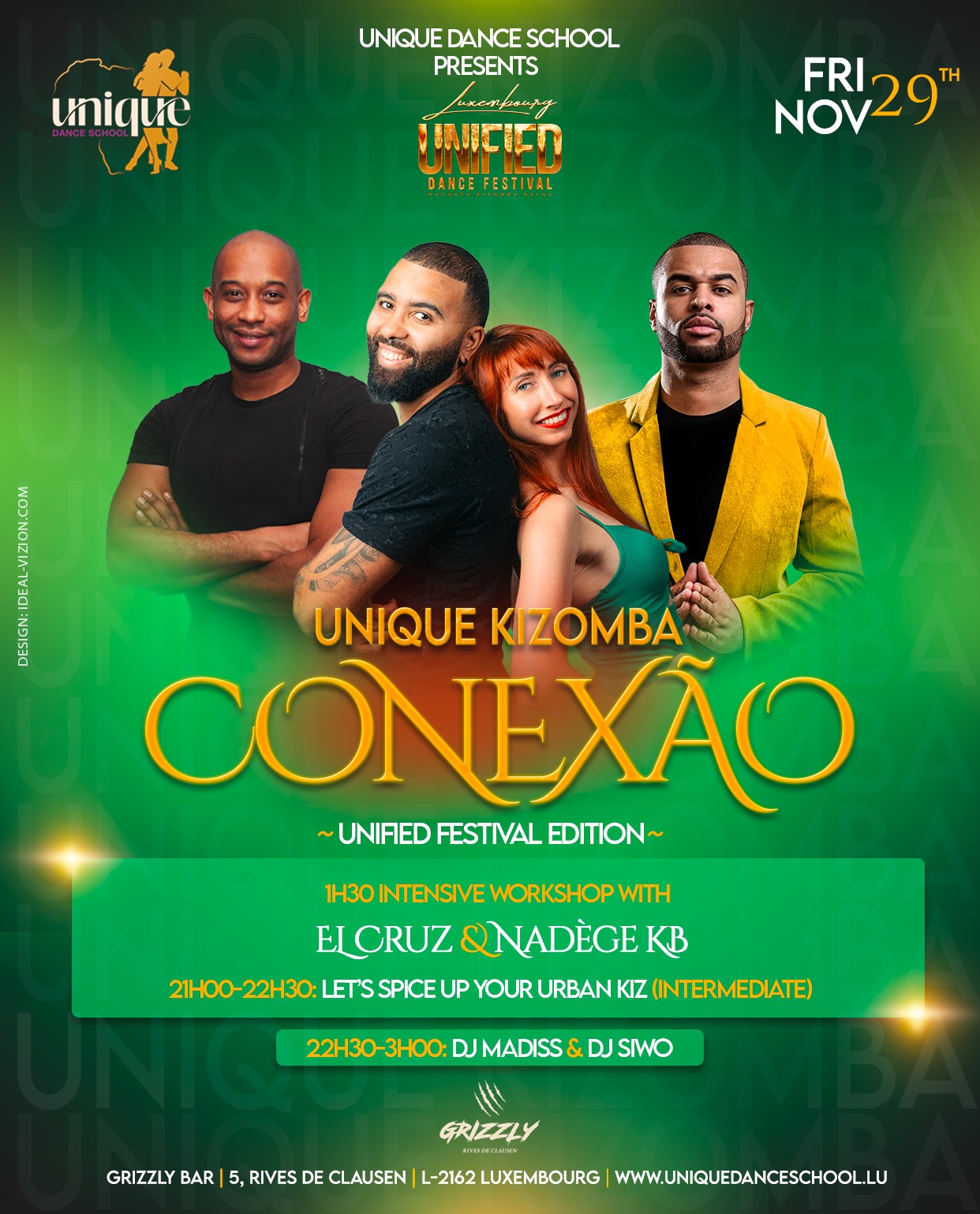 Unique Kizomba Conexão ~ Unified Edition 1h30 Intensive with EL Cruz & Nadège, DJ Madiss & Siwo 💥