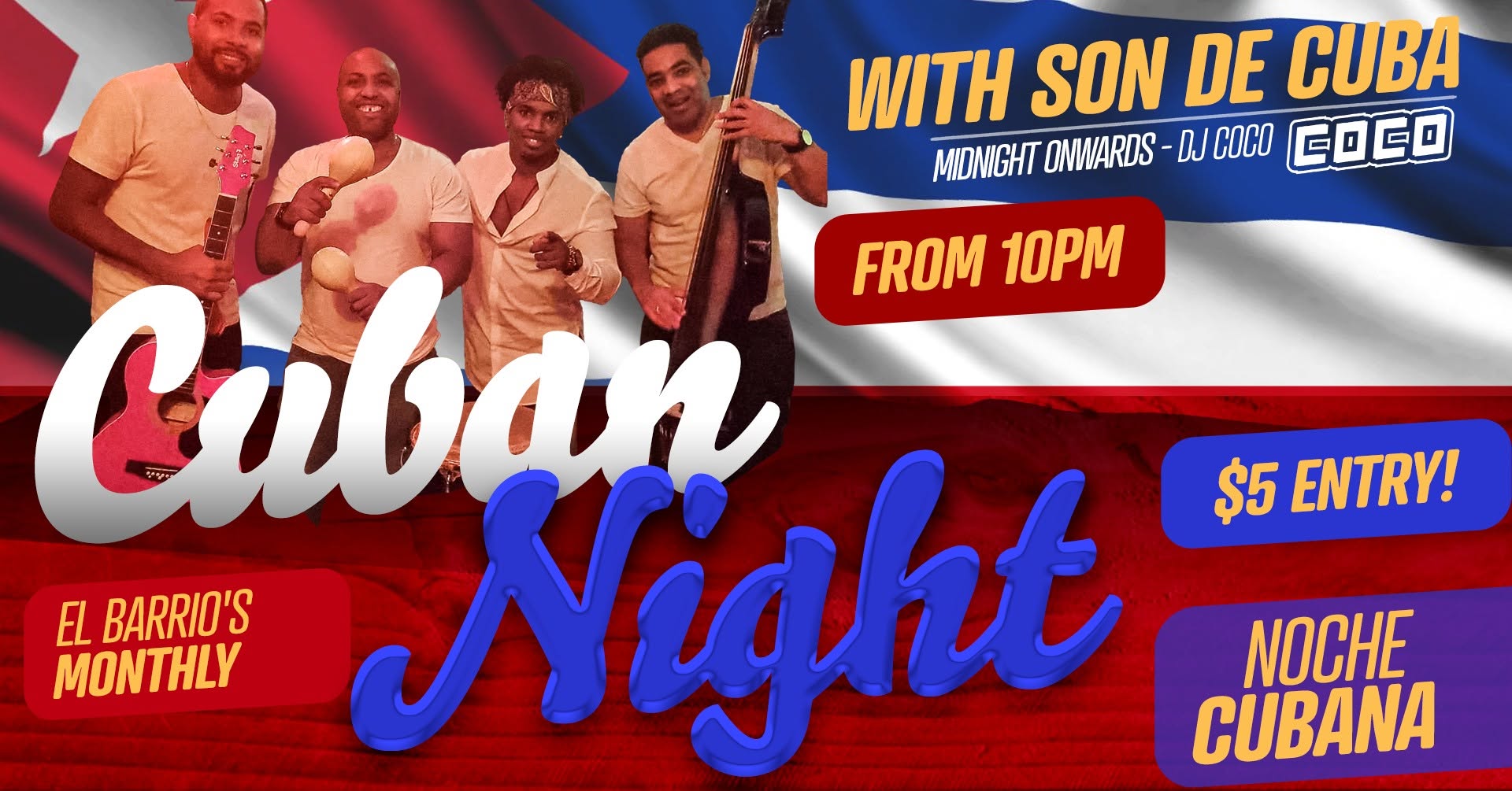 Noche Cubana Cuban night feat. Son de Cuba Live + DJ Coco
