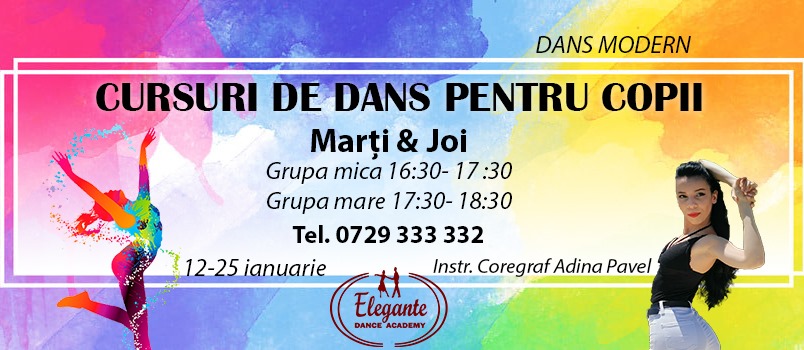 Cursuri de dans pentru copii DANS MODERN LATINO COREGRAFIE