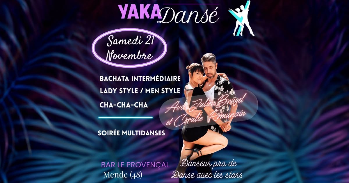 Stages Bachata Lady et Men style cha-cha-cha avec Julien Brugel et Coralie Romanzin.
