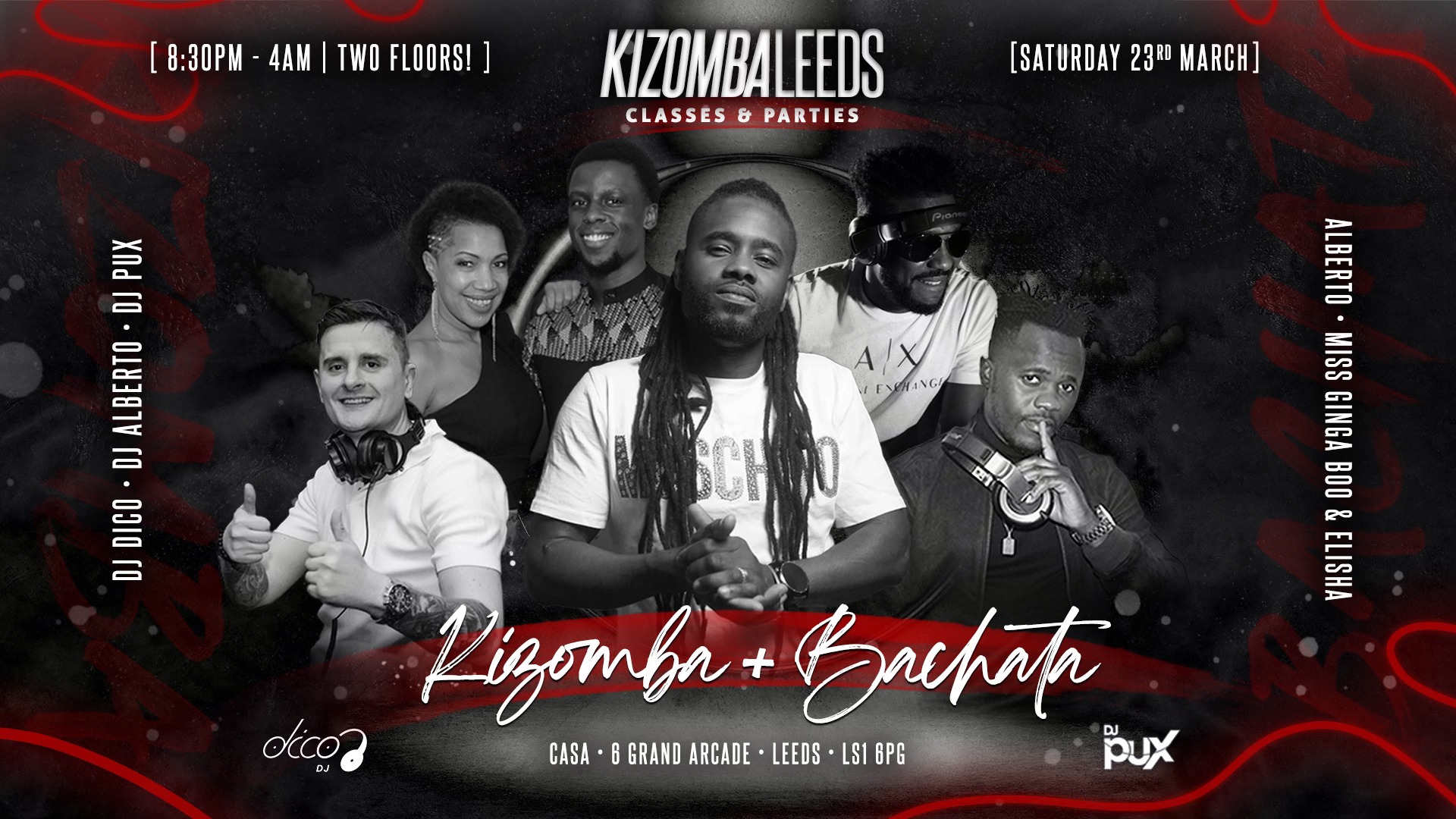 KIZOMBA + BACHATA PARTY CLASSES 2 ROOMS!