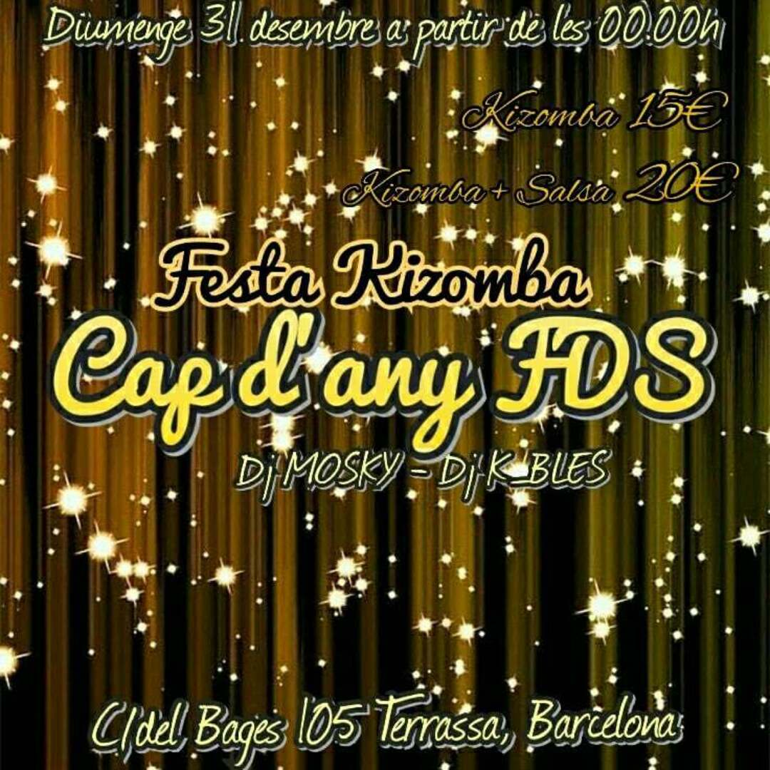 Festa KIZOMBA, Cap d'any FDS 31 de desembre de 2023 (Family Dance School, Terrassa)