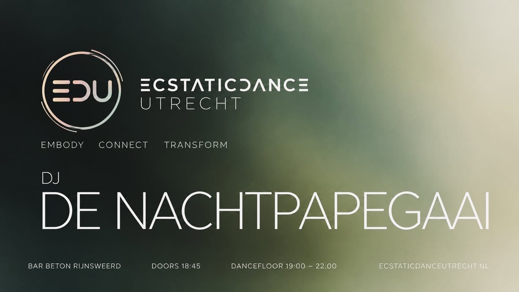 Ecstatic Dance Utrecht DE NACHTPAPEGAAI