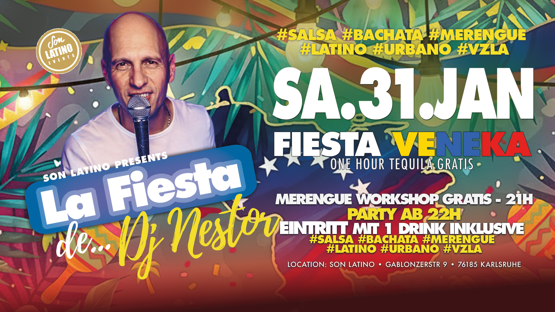 La Fiesta de... DJ Nestor 🔥 Fiesta VENEKA 🌴 Son Latino Karlsruhe
