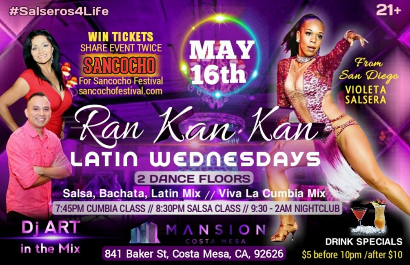 RanKanKan Latin Wednesdays - May 16th VIOLETA SALSERA