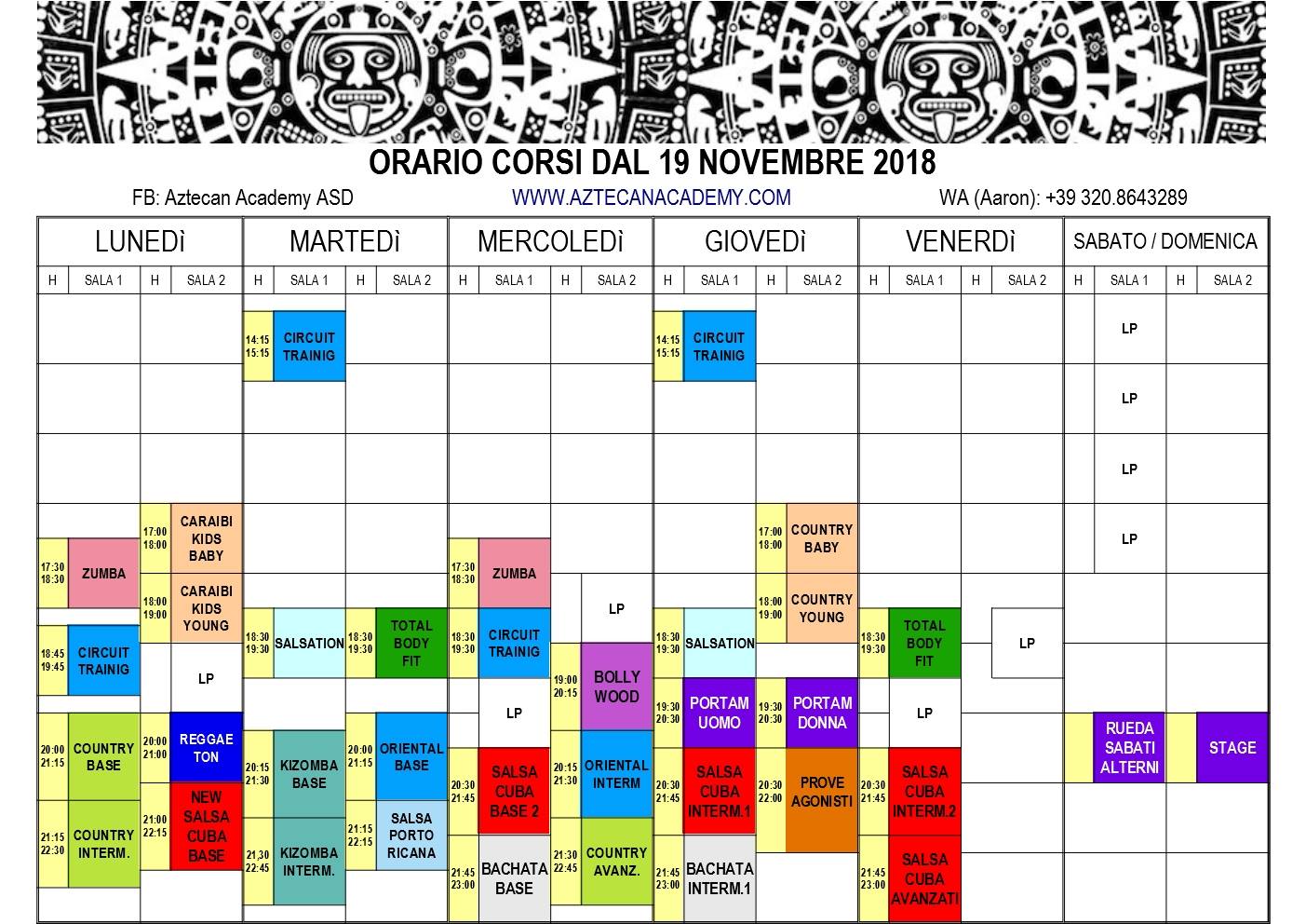 Partenza nuovi corsi Aztechi!
