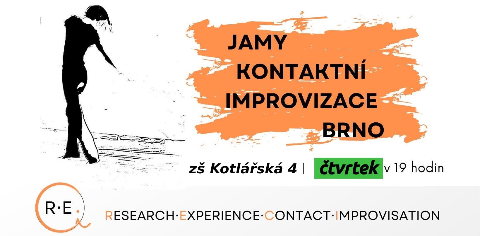 Čtvrteční jam kontaktní improvizace Kotlářská 4