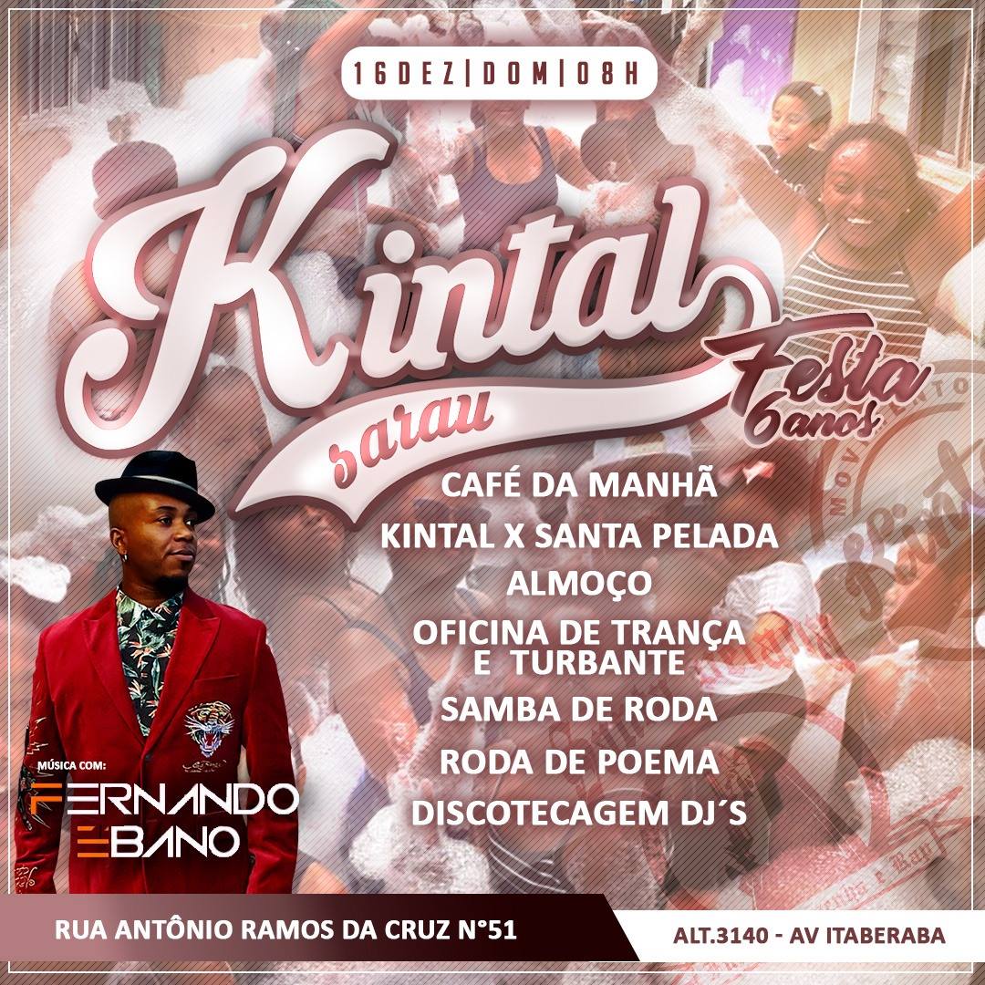 6 anos Aniversario Sarau no Kintal