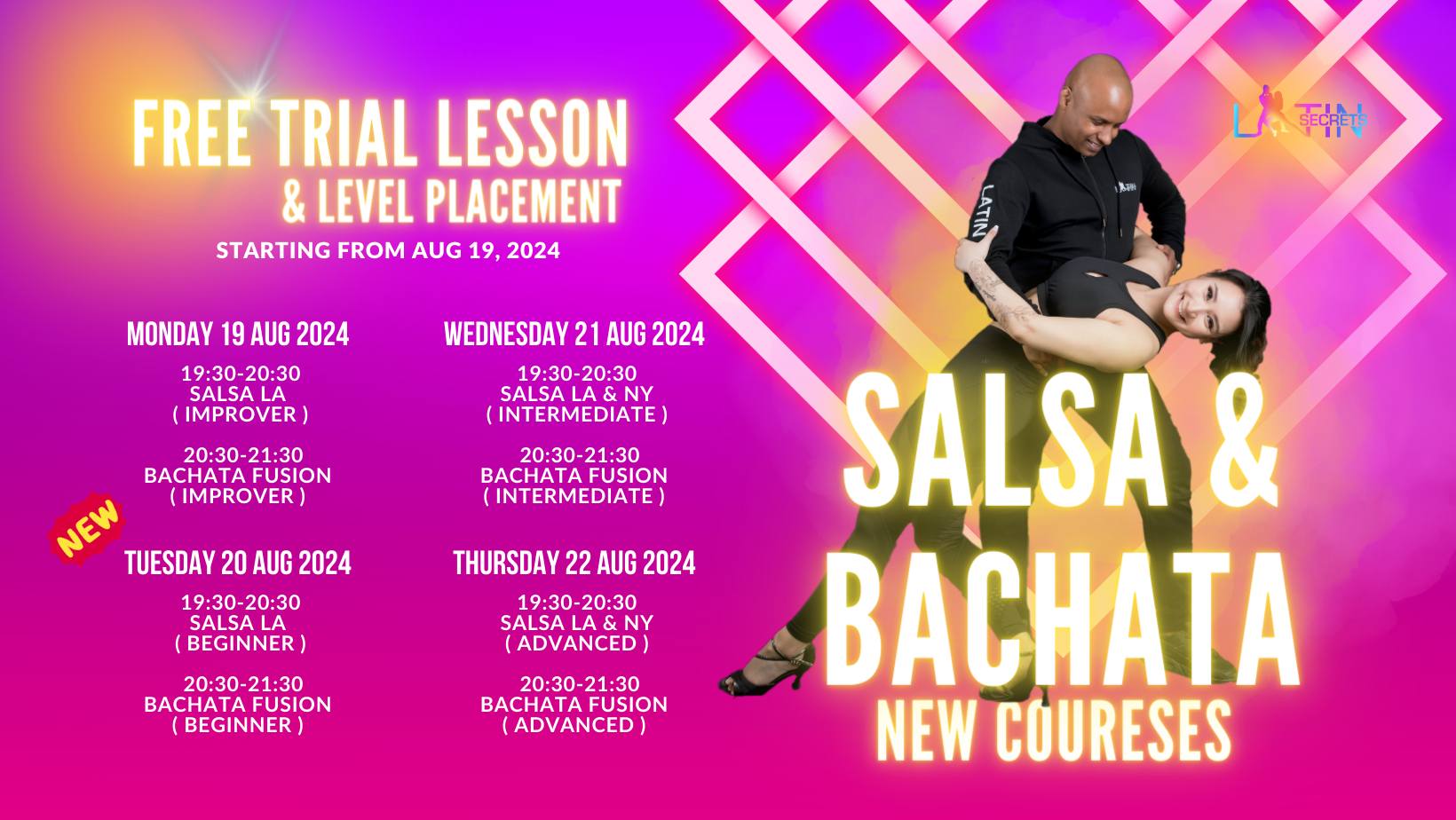 FREE TRIAL SALSA & BACHATA in BREDA: New courses
