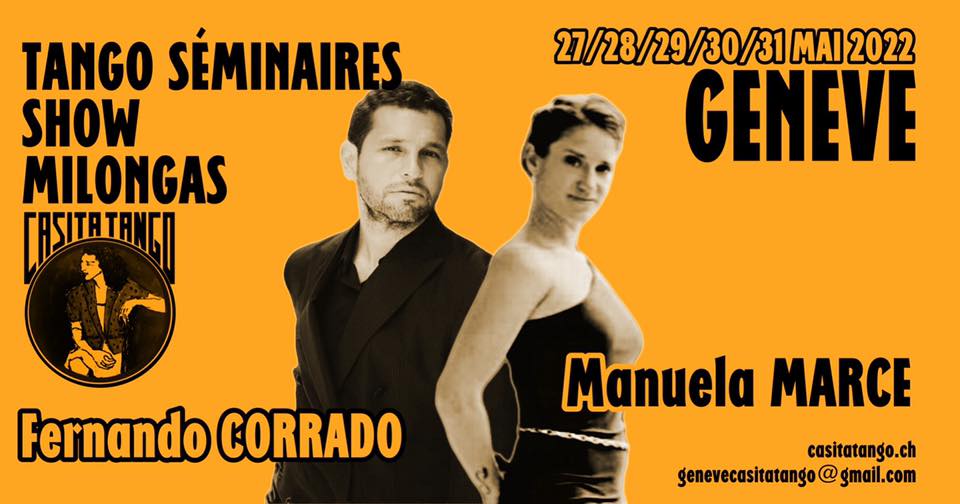 3 JOURS DE WORKSHOPS, SHOW, MILONGAS AVEC: MANUELA MARCE & FERNANDO CORRADO