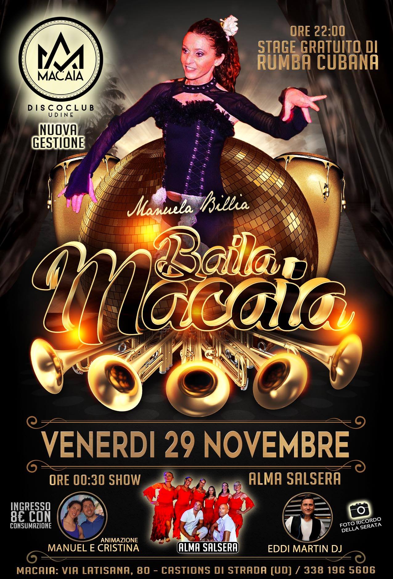 Baila Macaia Venerdì 29 Novembre Stage - Musica e Spettacolo