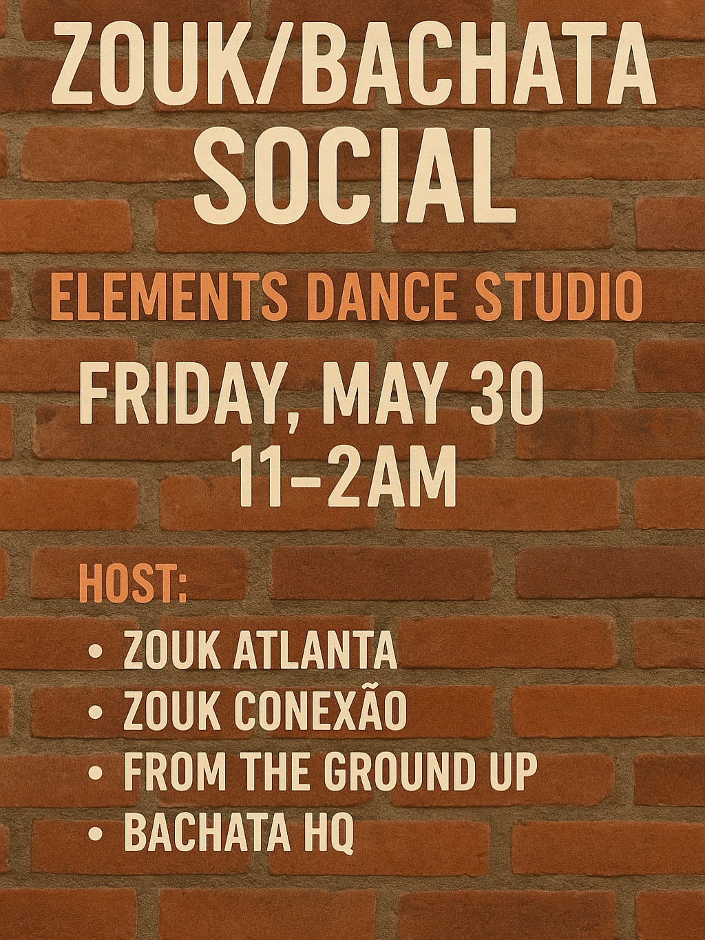 United Neon Zouk & Bachata Social @ Elements.