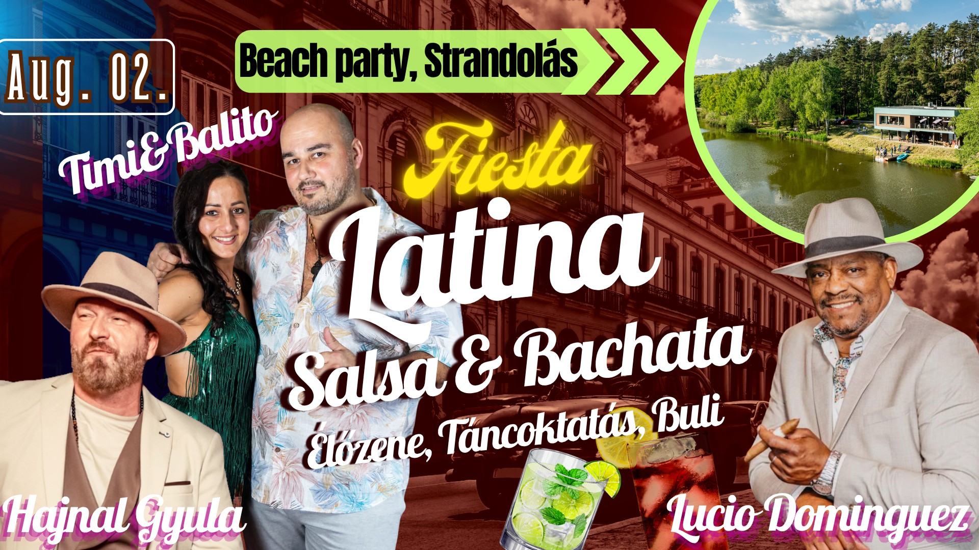 FIESTA LATINA BALASSAGYARMAT - SALSA&BACHATA PARTY TÁNCOKTATÁS KUBAI ÉLŐ ZENE LUCIO DOMINGUEZZEL