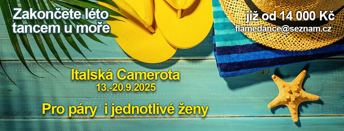 Taneční dovolená s Fabíky (Jih Itálie, Camerota) PRO PÁRY I ŽENY SAMOSTATNĚ