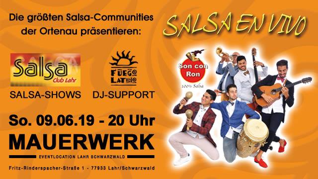 Salsa En Vivo - mit der Live Band "Son Con Ron" in Lahr