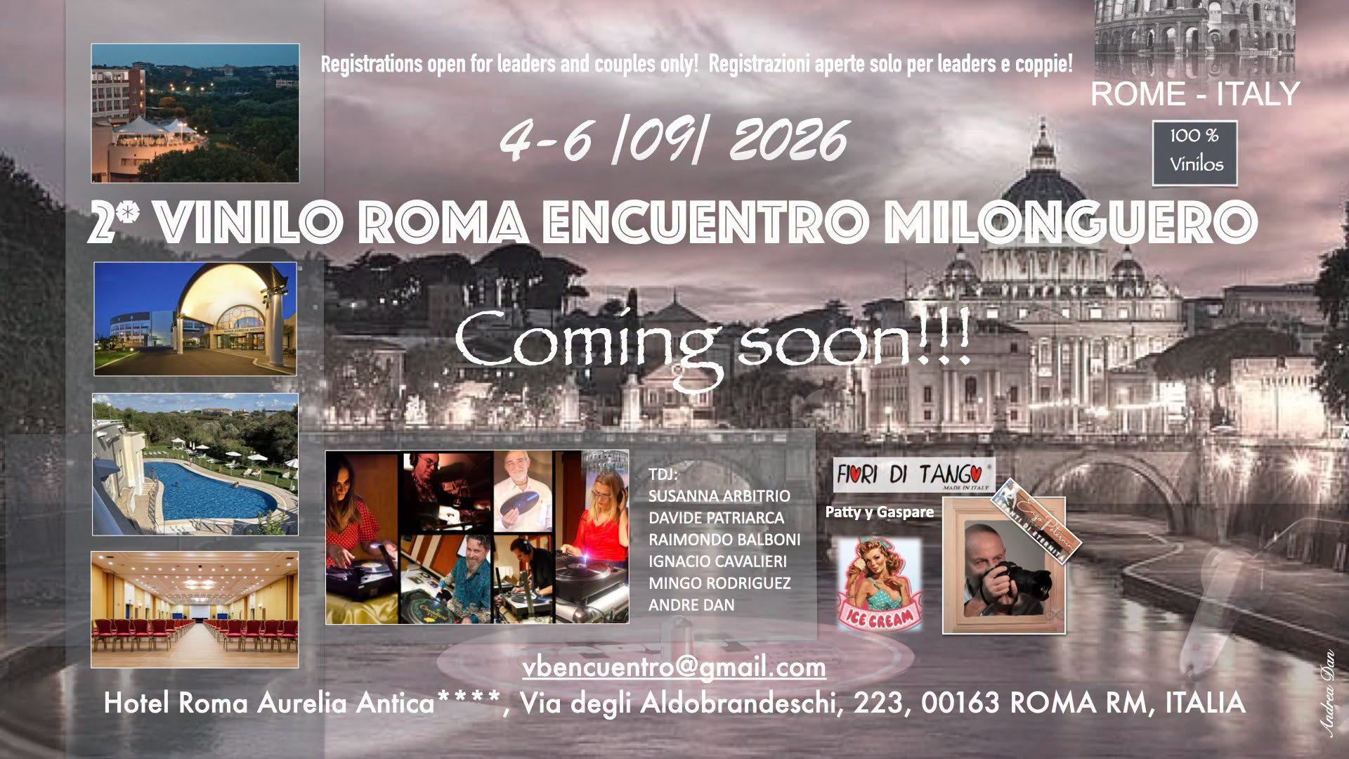 2° VINILO Roma ENCUENTRO Milonguero 2026 09 4-6