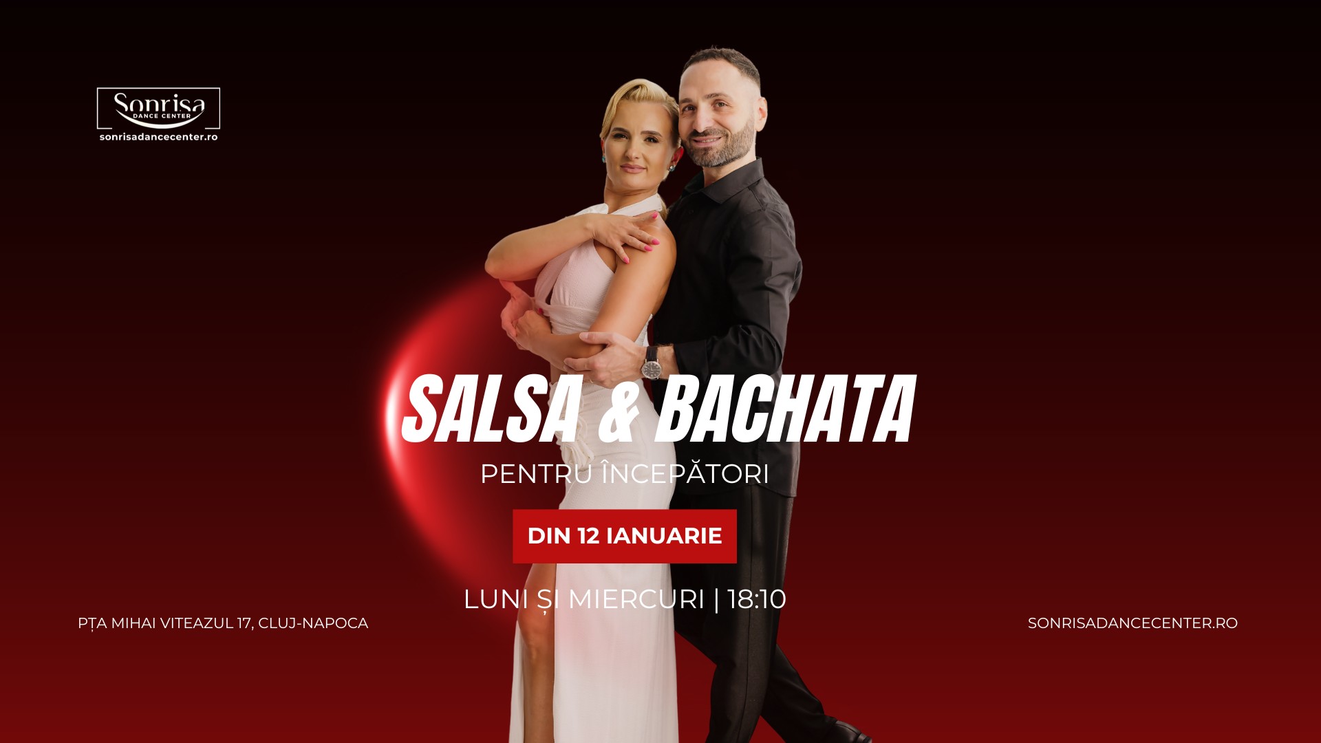 Salsa & Bachata pentru Începători din 12 Ianuarie De la 18:10 Cluj-Napoca