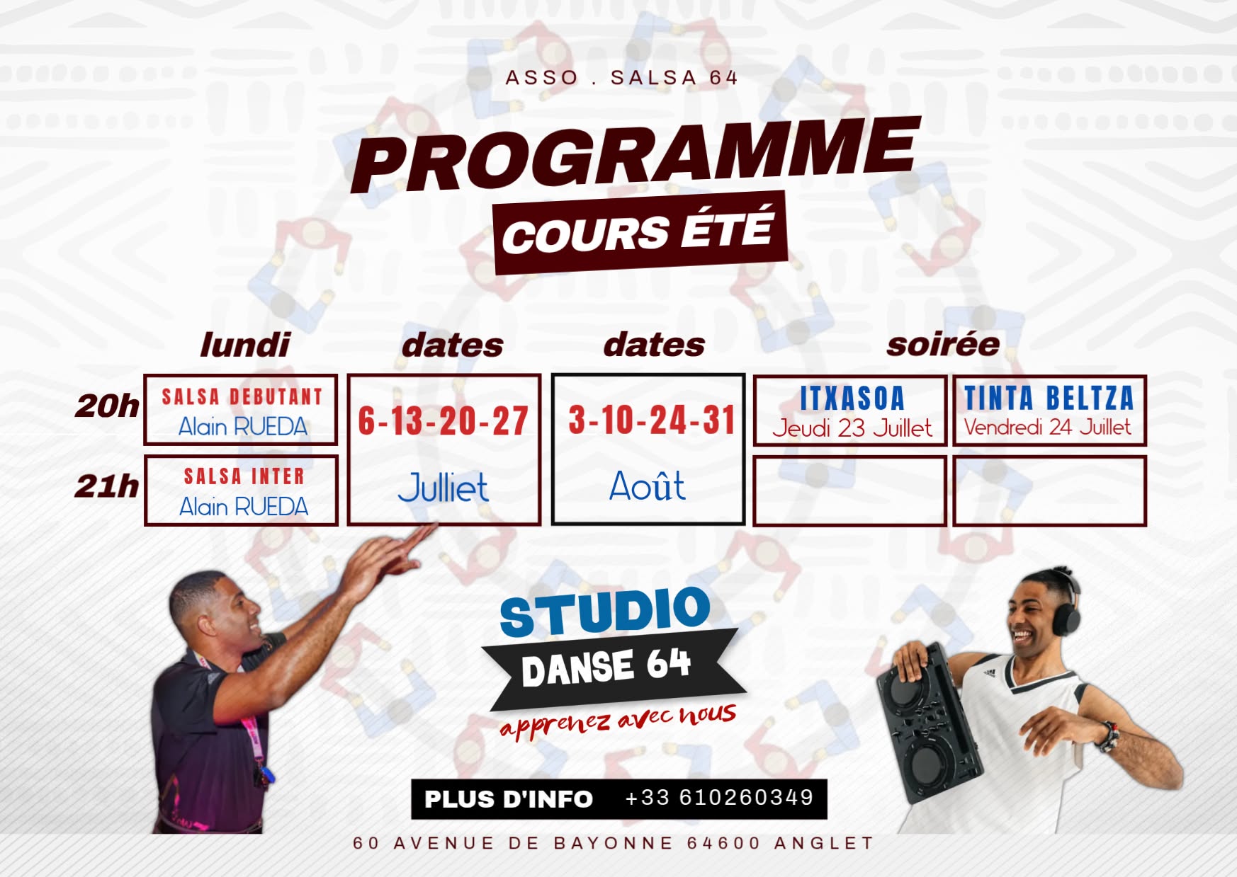 STAGE D’ÉTÉ SALSA 2026 à STUDIO DANSE 64 ☀️