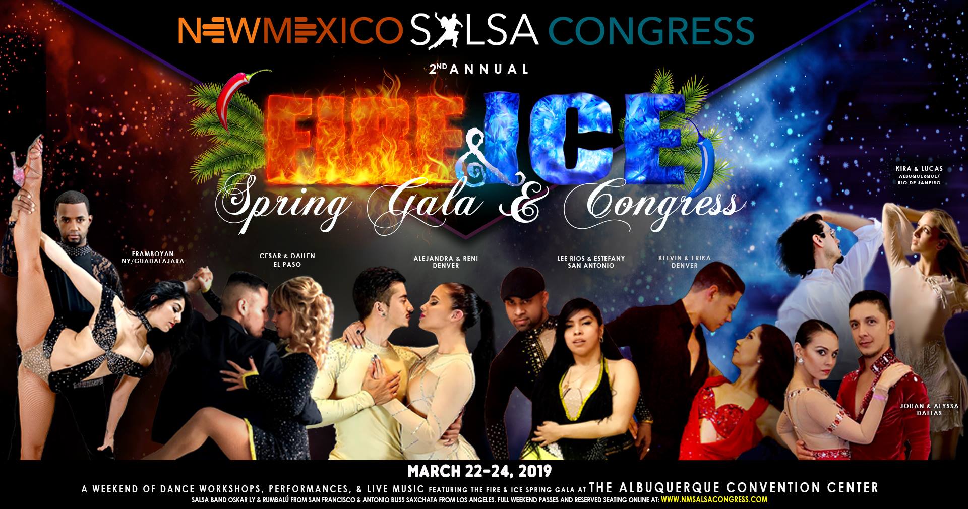 Fire & Ice Salsa Spring Ball & Congress, New Mexico, USA
