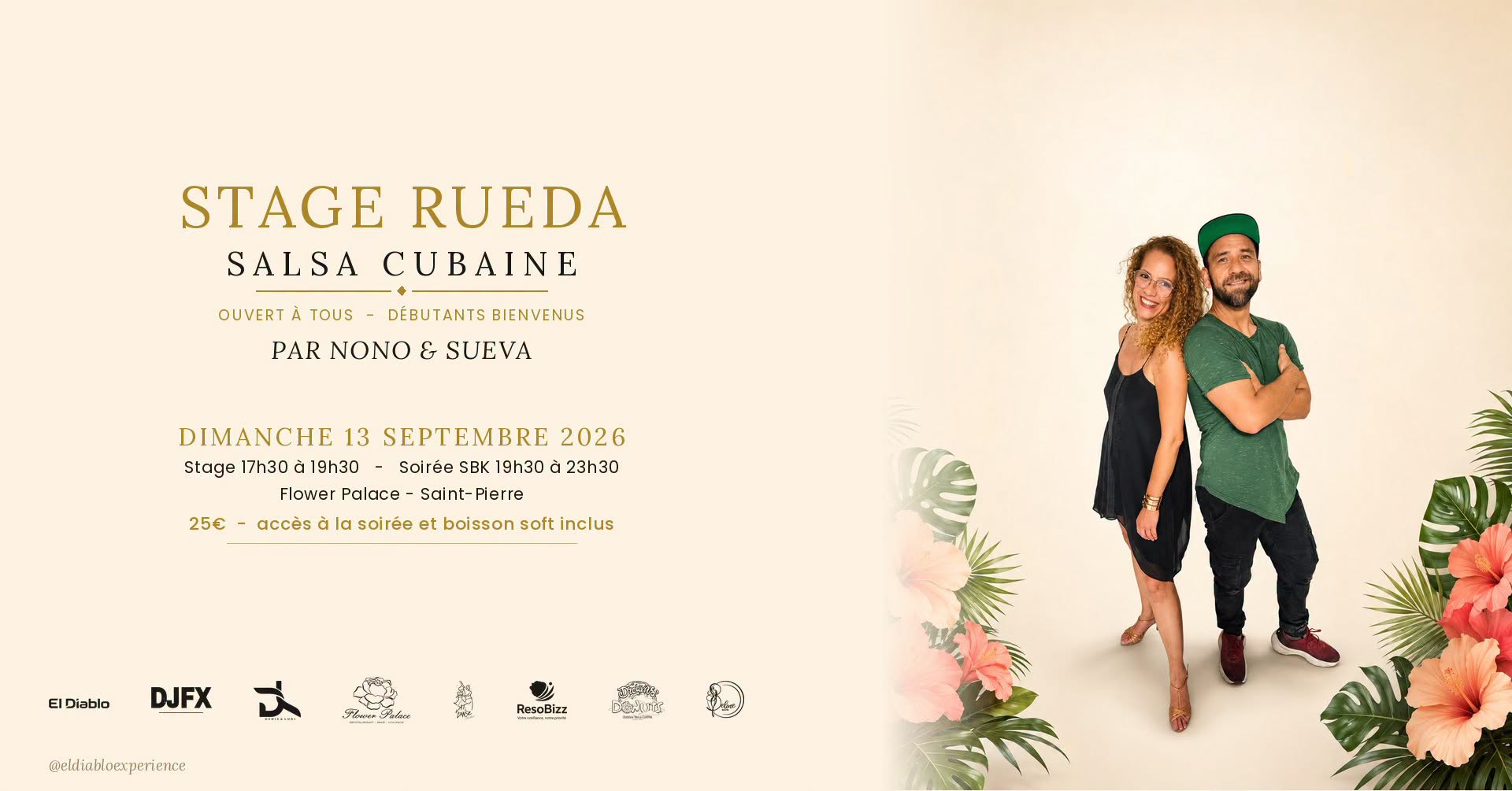 🌺 STAGE RUEDA - SALSA CUBAINE DIMANCHE 13 SEPT.