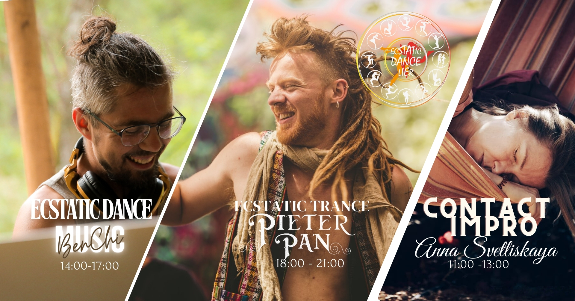 XL Ecstatic dance & Trance Lier Pieter Pan - Benchi - Anna - Contact Impro