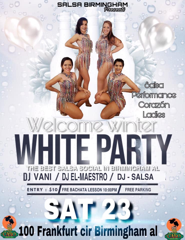 Salsa debut CDA ladies (all white party)