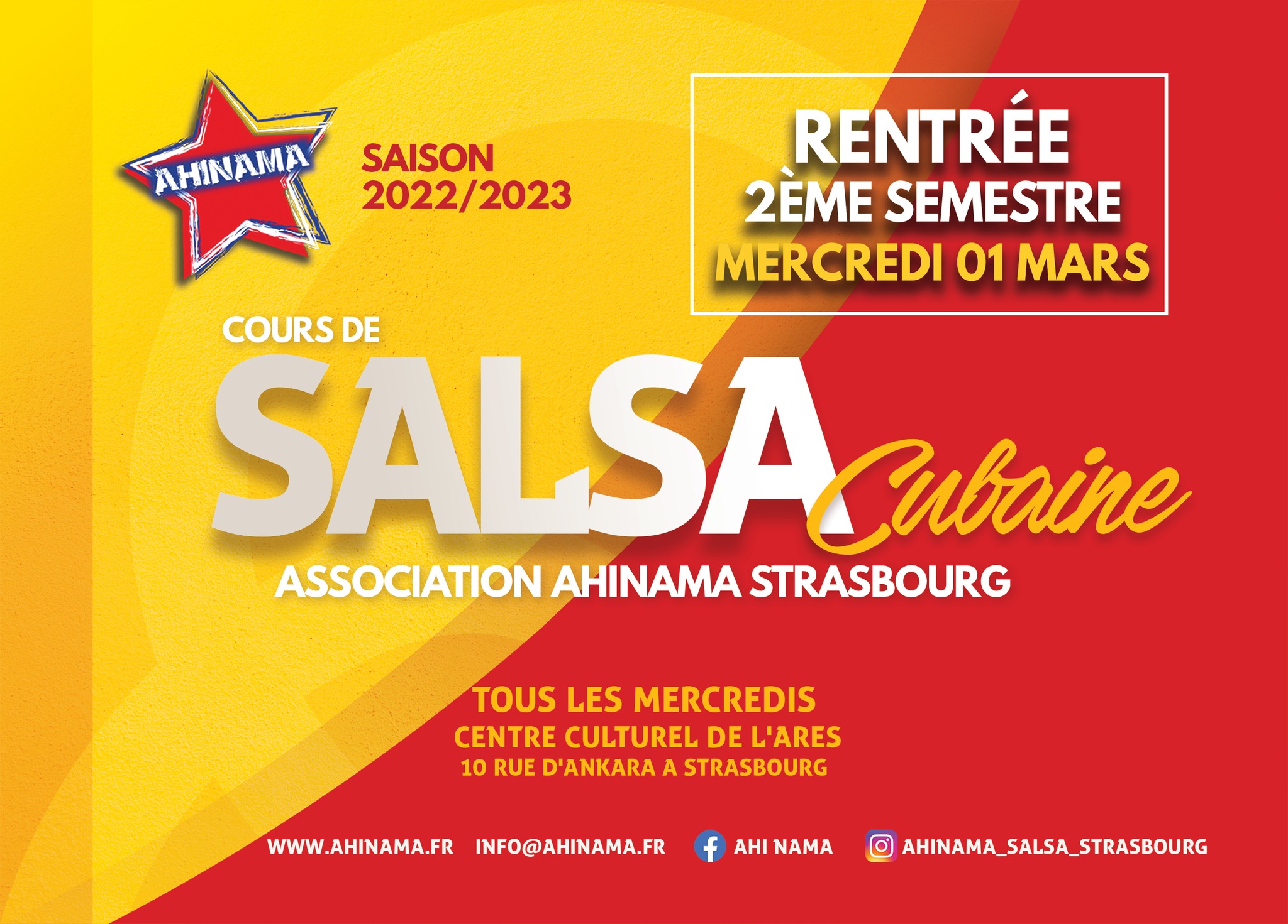 ★ Rentrée 2ème Semestre - Salsa Cubaine avec Ahinama Strasbourg ★