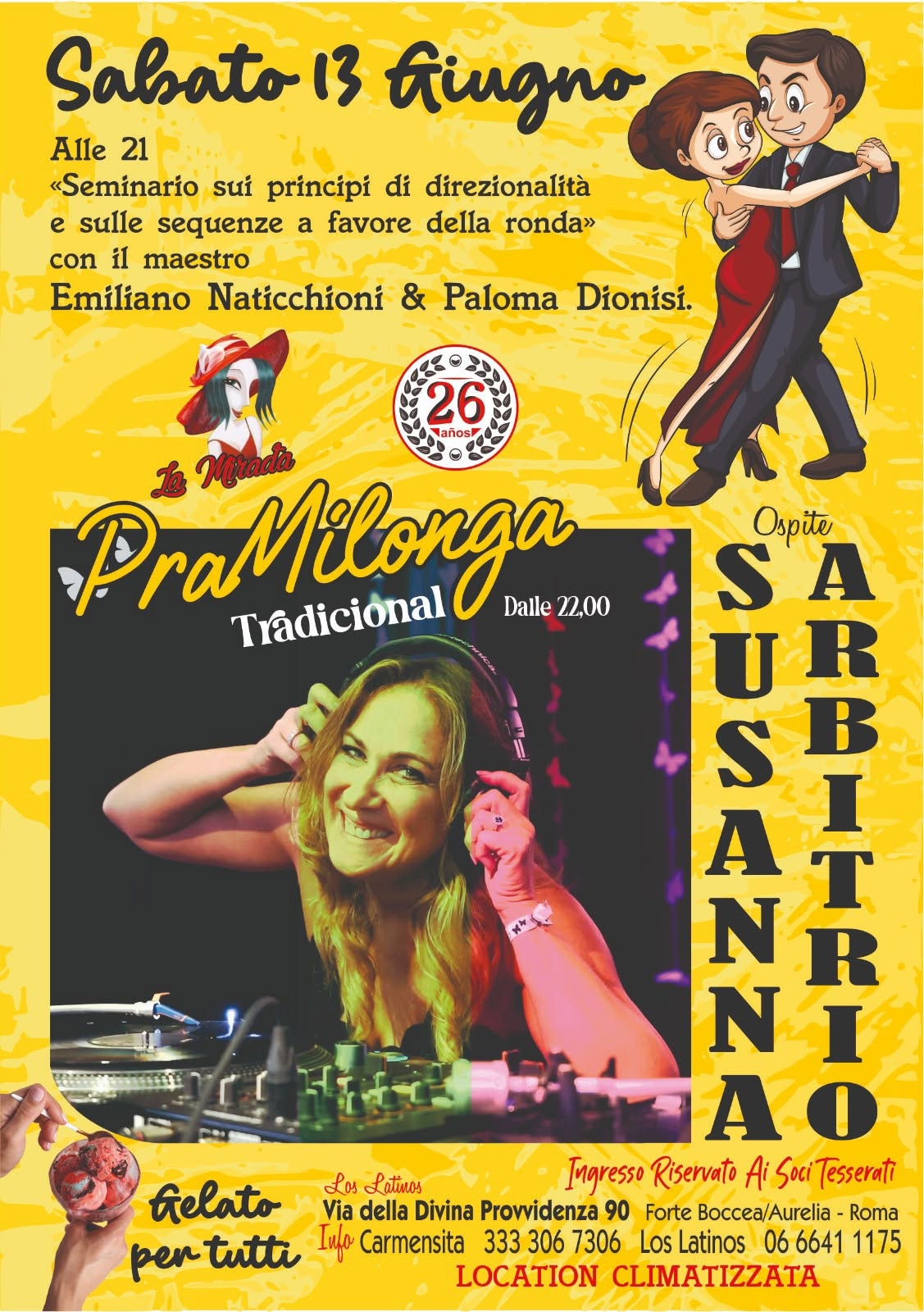 La tradicional del sábado con la música di S.Arbitrio🎧💃Seminario tango Emiliano & Paloma 💃