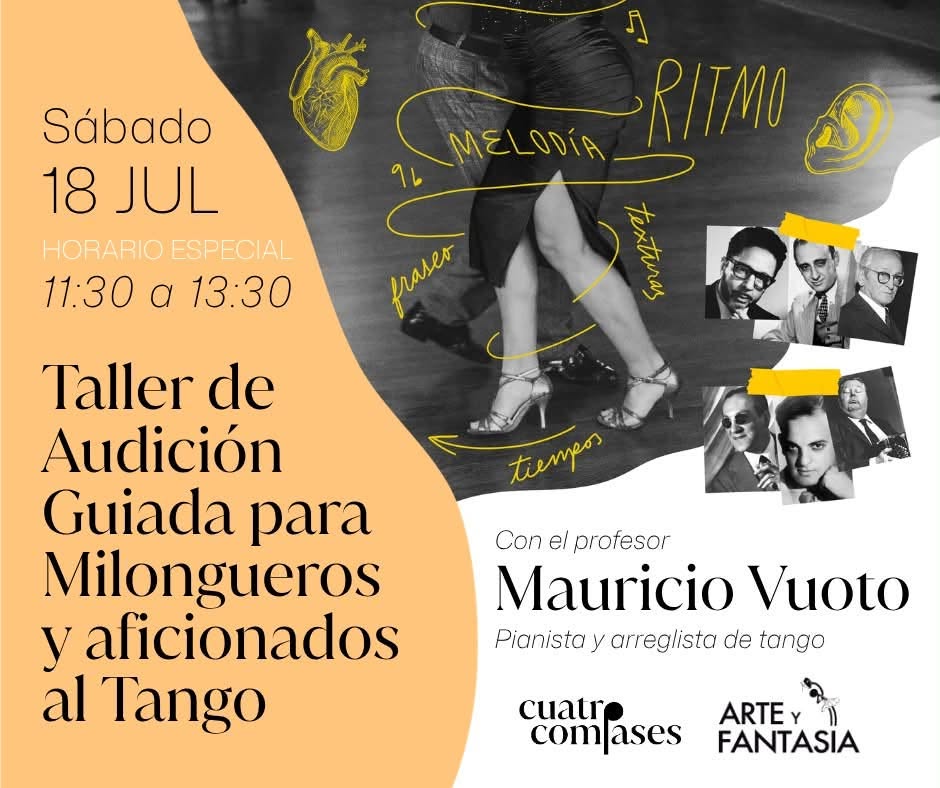 TALLER DE AUDICIÓN GUIADA PARA MILONGUEROS Y AFICIONADOS AL TANGO
