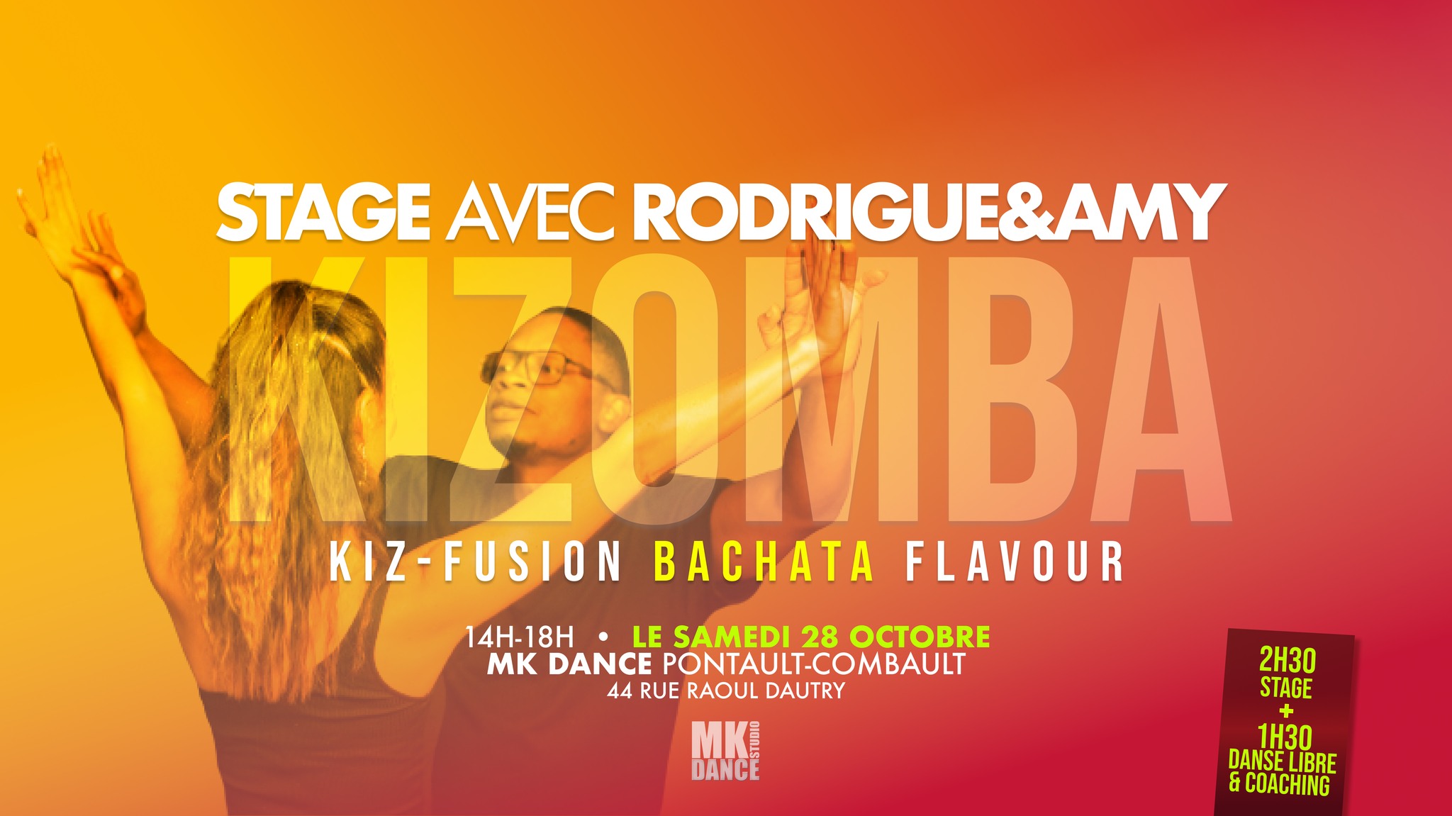 ๐ Stage KIZOMBA FUSION "Bachata flavour" par Rodrigue & Amy - MK Dance Pontault (77)
