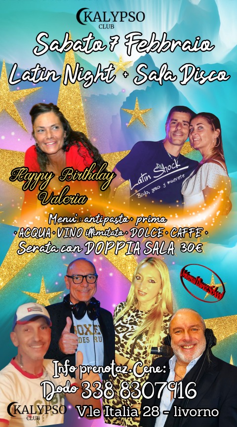 7 FEBBRAIO Kalypso Latin Night