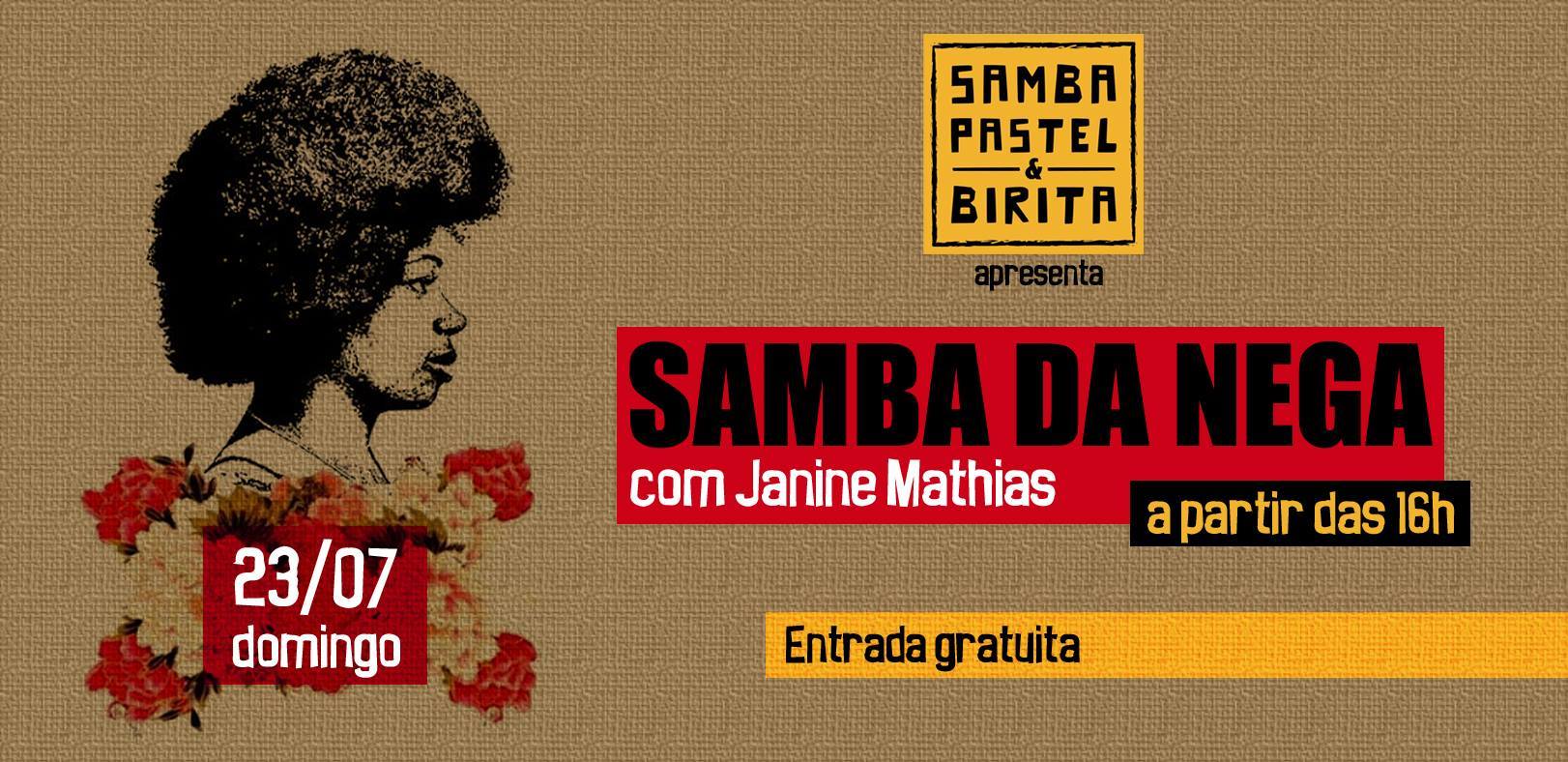 Roda de Samba, Pastel & Birita com Samba da Nega <3