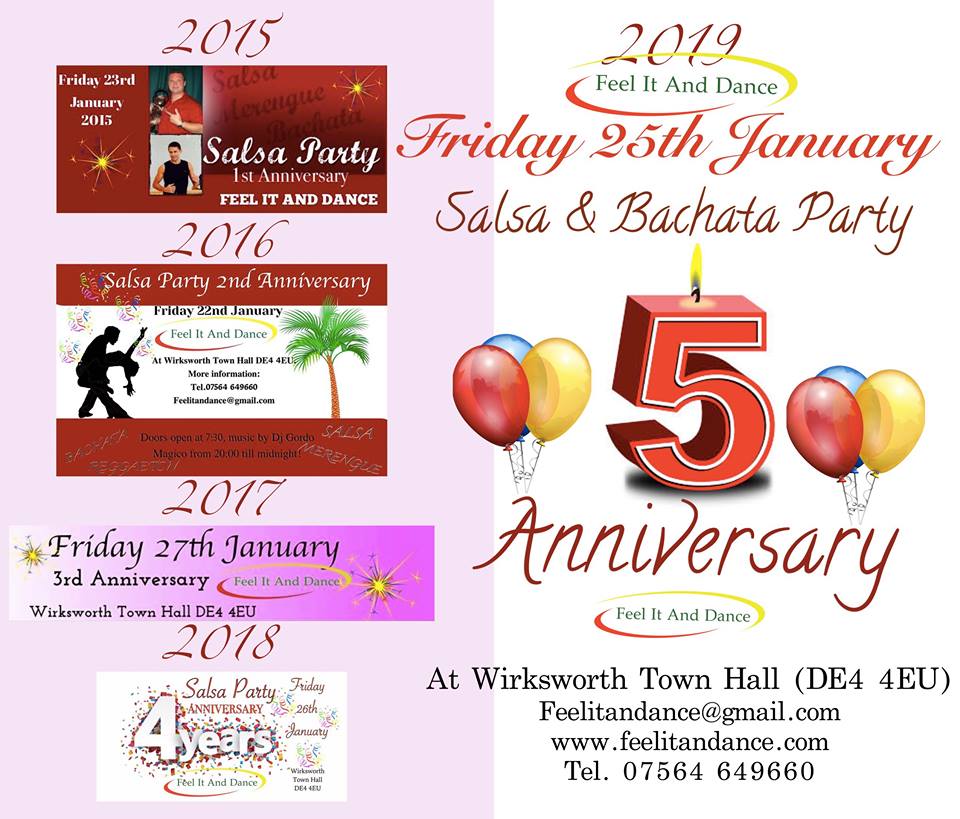 Friday 25th January Salsa & Bachata party Anniversary
