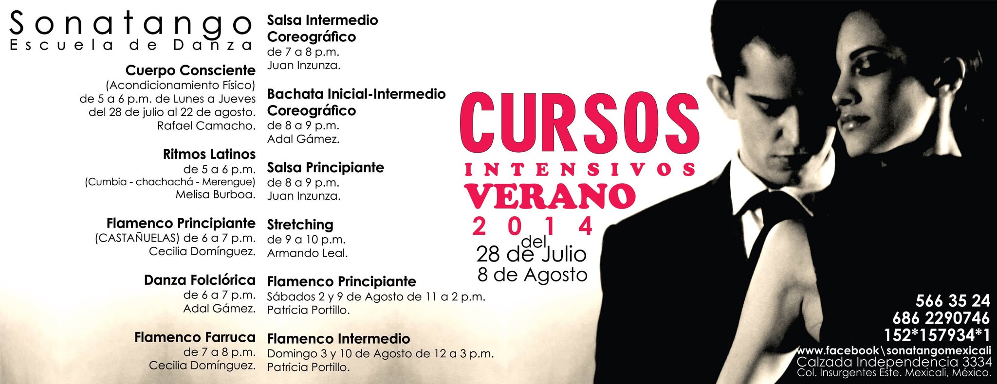 3ER periodo de CURSOS INTENSIVOS DE VERANO SONATANGO