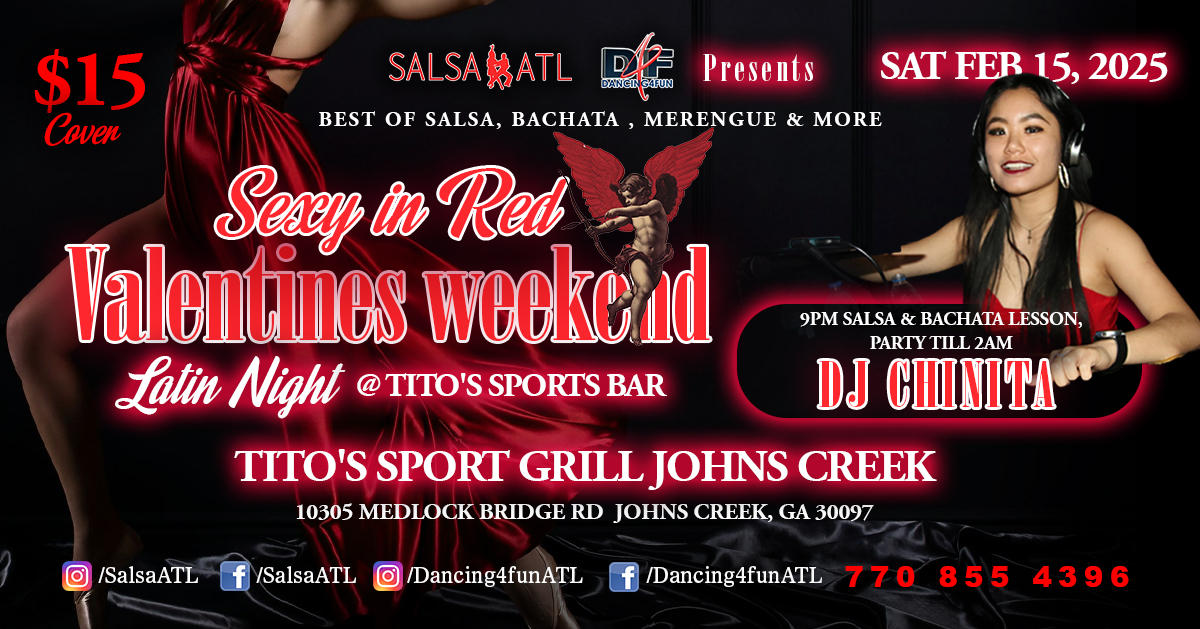 Sexy in Red Valentines Weekend Latin Night @ Tito's Sports Bar