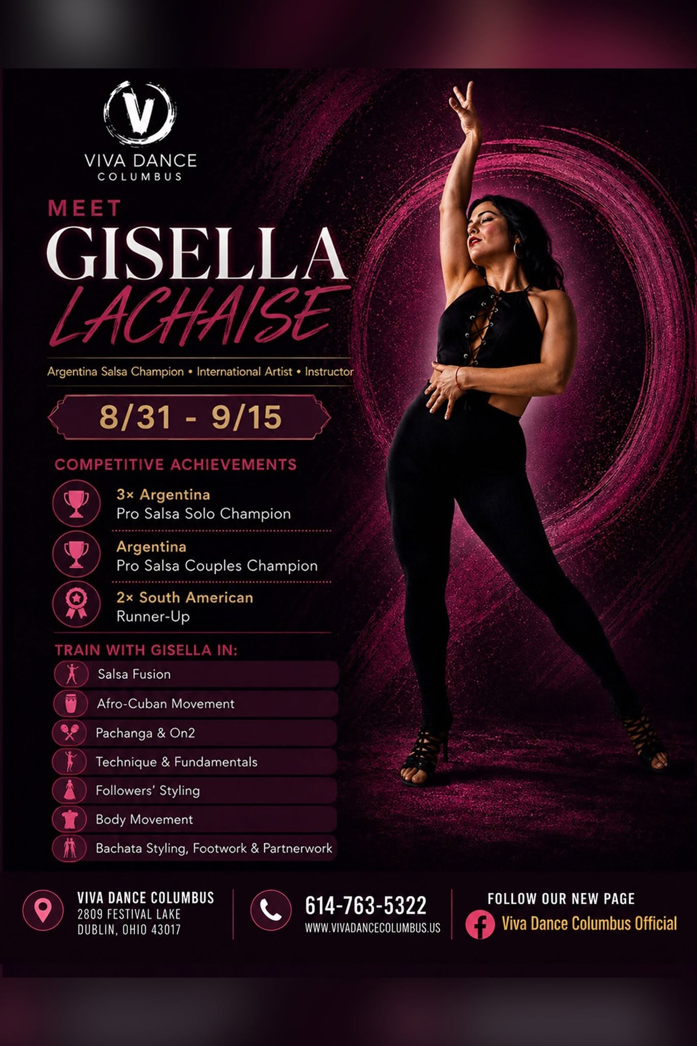 Dance Lessons with pro Salsa & Bachata dancer Gisella Lachaise!
