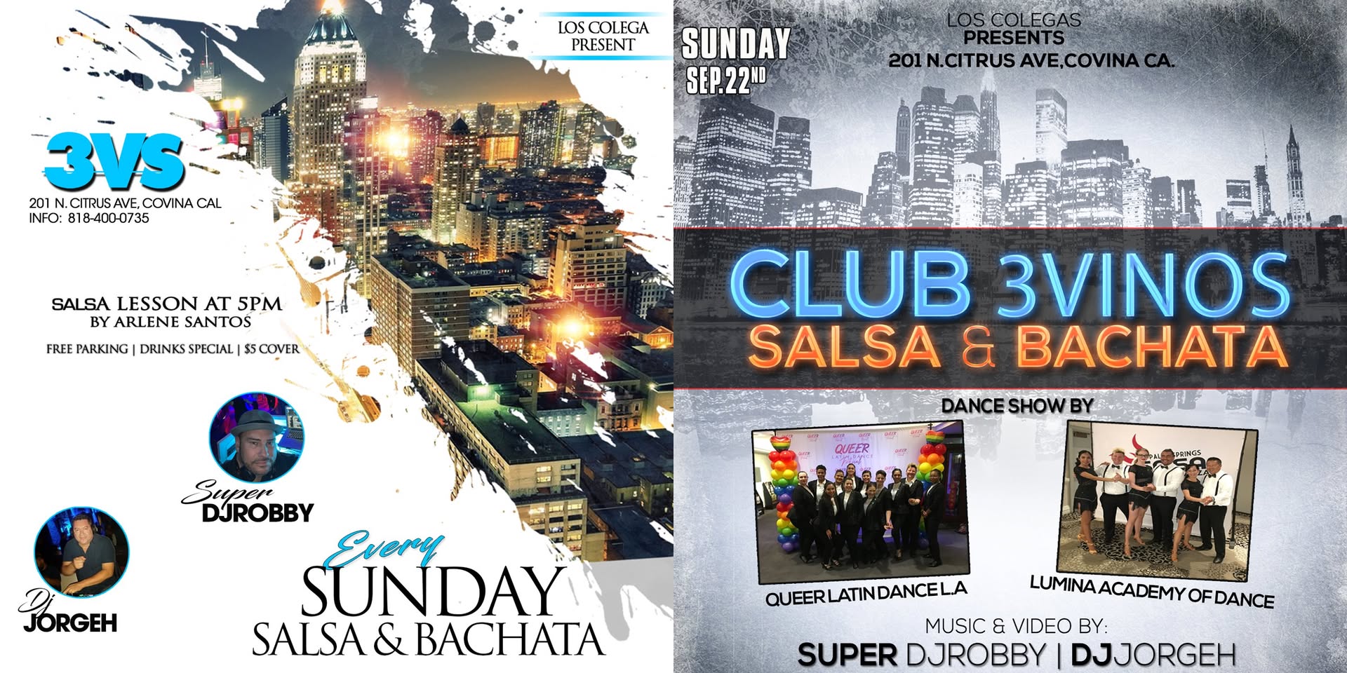 Salsa & Bachata This Sundays At 3VS