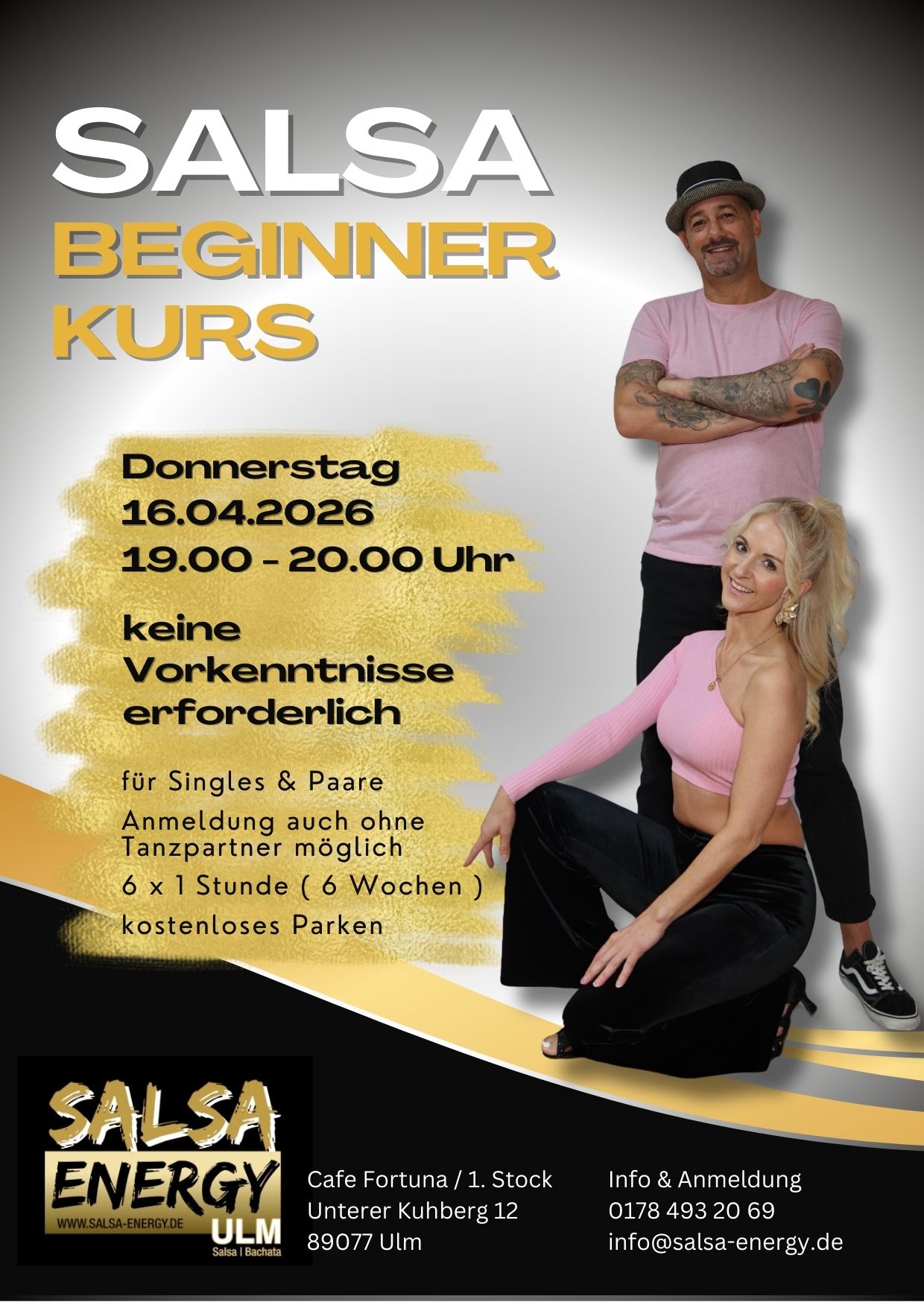 NEUER SALSA BEGINNER Kurs Ulm - mit Salsa-Energy