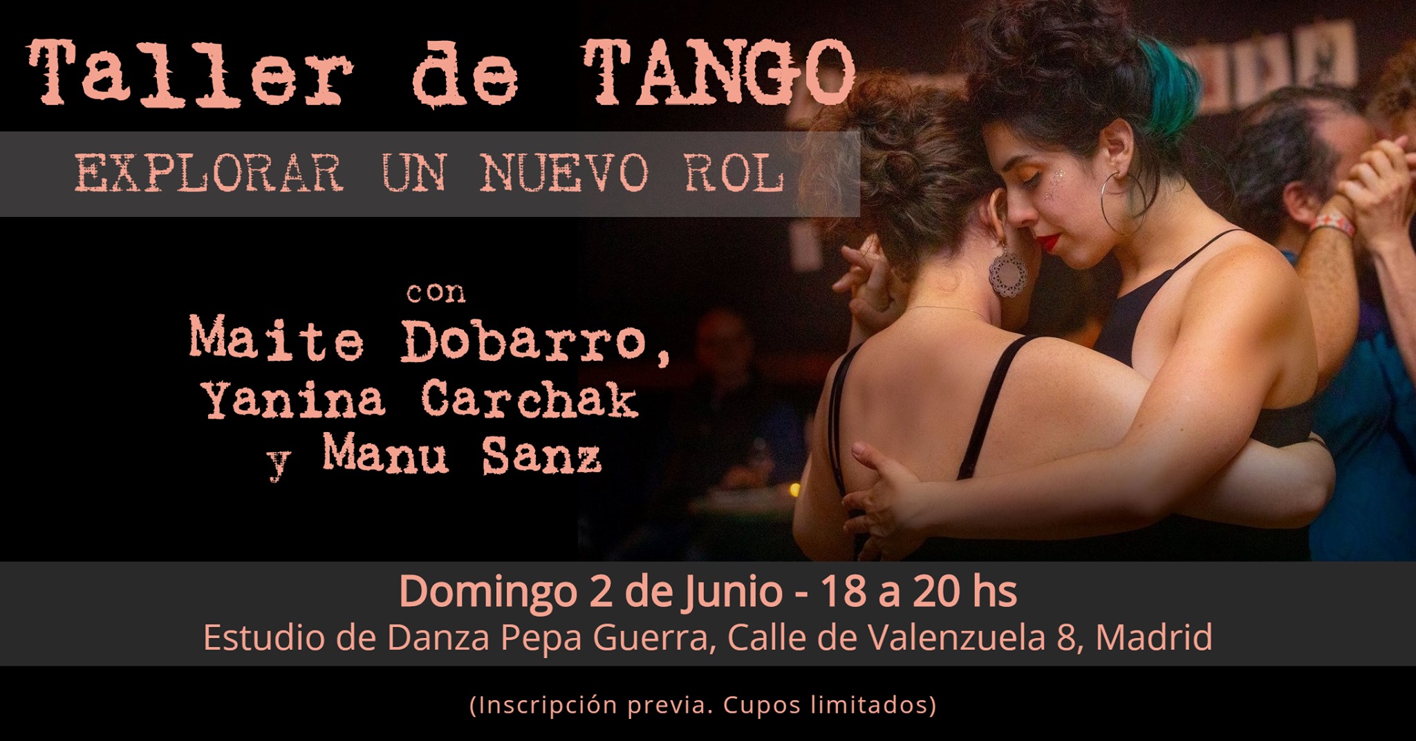 Taller de tango, explorar un nuevo rol