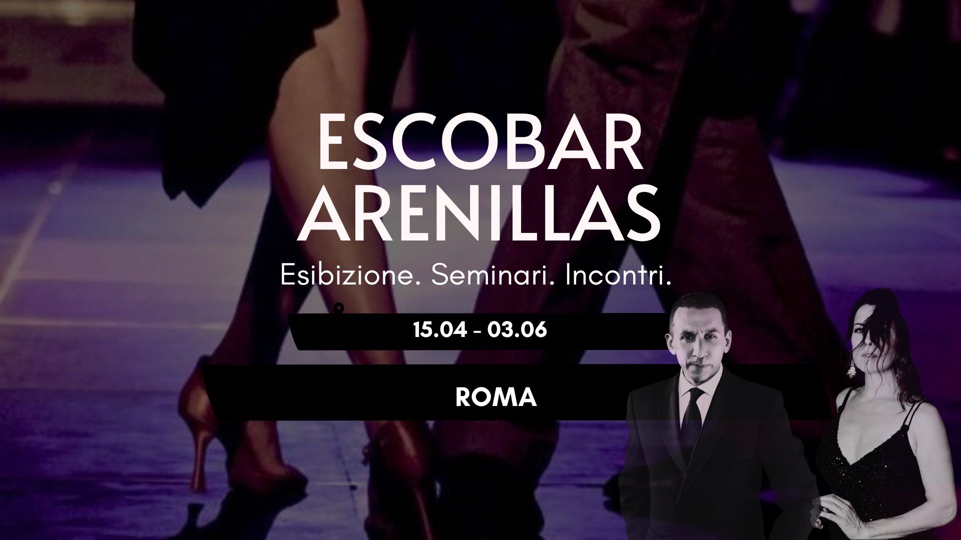 Diego Escobar a Roma con Vicky Arenillas Seminario, Esibizione, Incontri